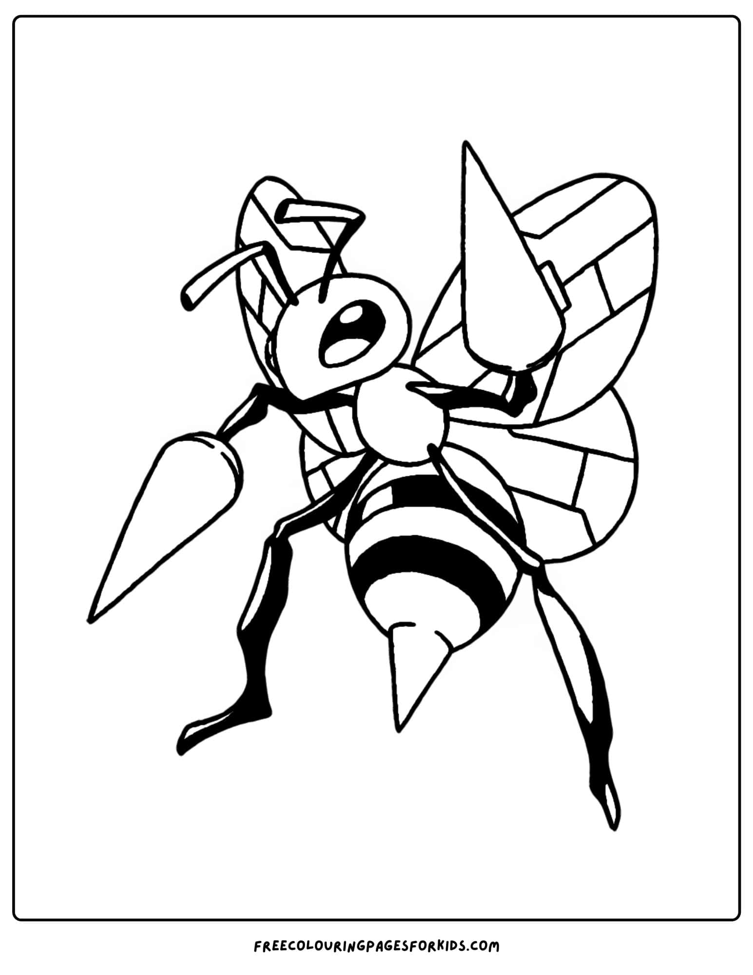 beedrill pokemon coloring page