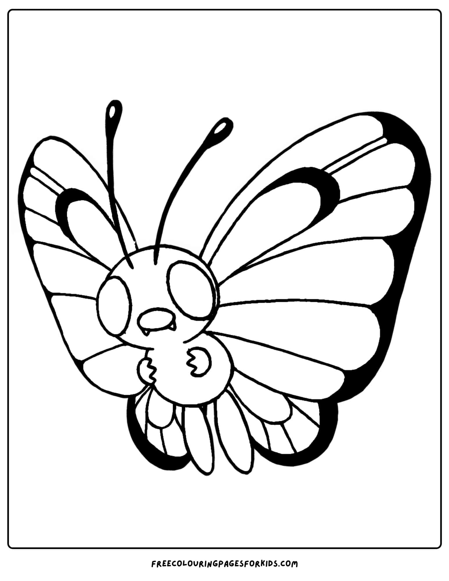 butterfree pokemon coloring page