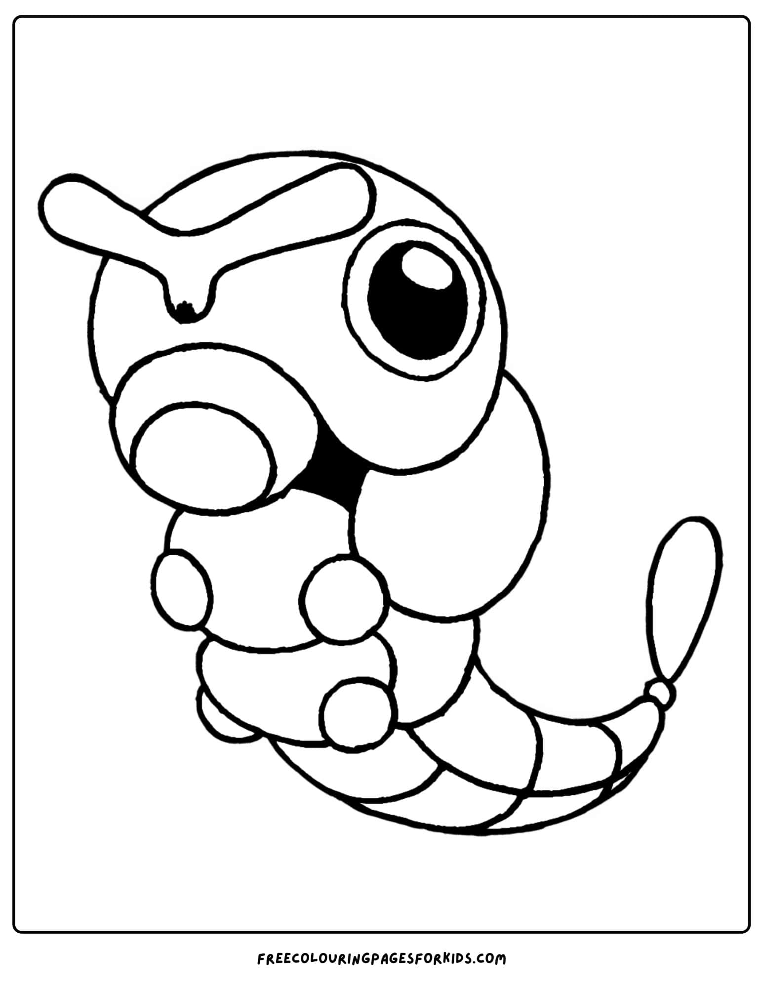 caterpie pokemon coloring page