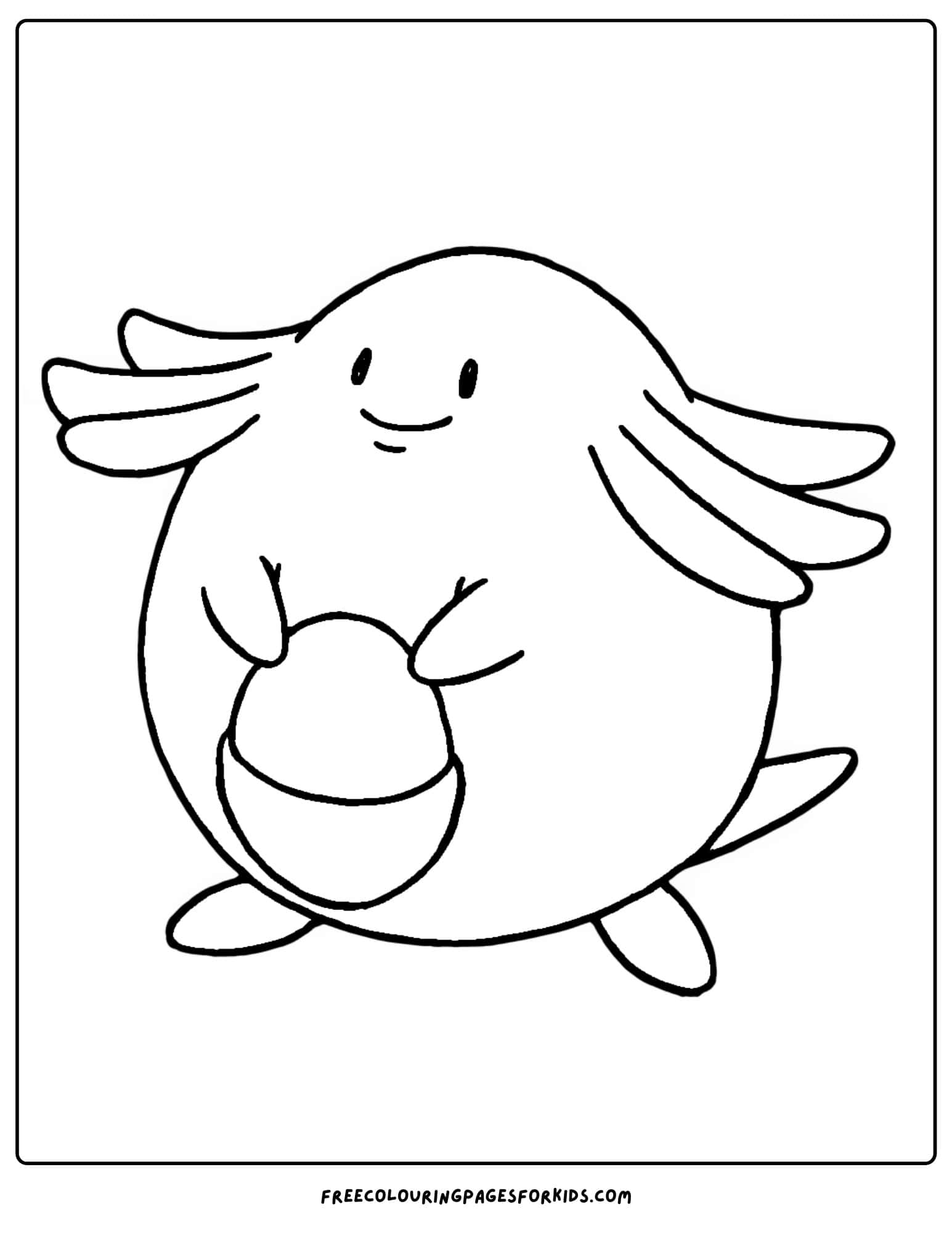 chansey pokemon coloring page