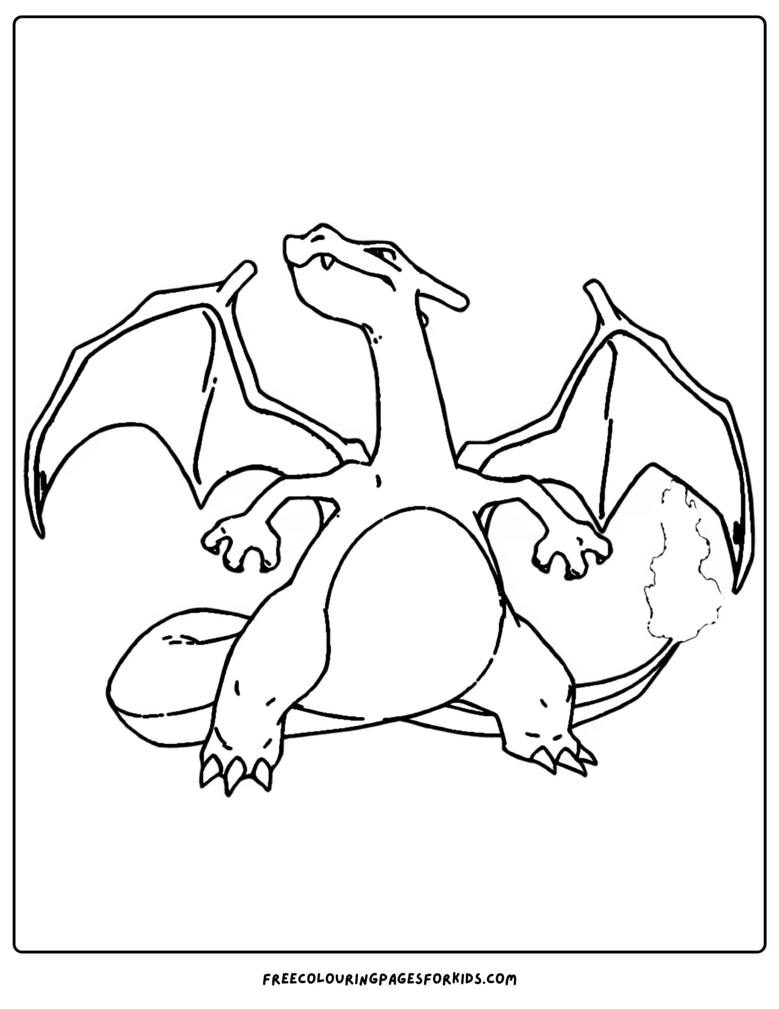 charizard pokemon coloring page