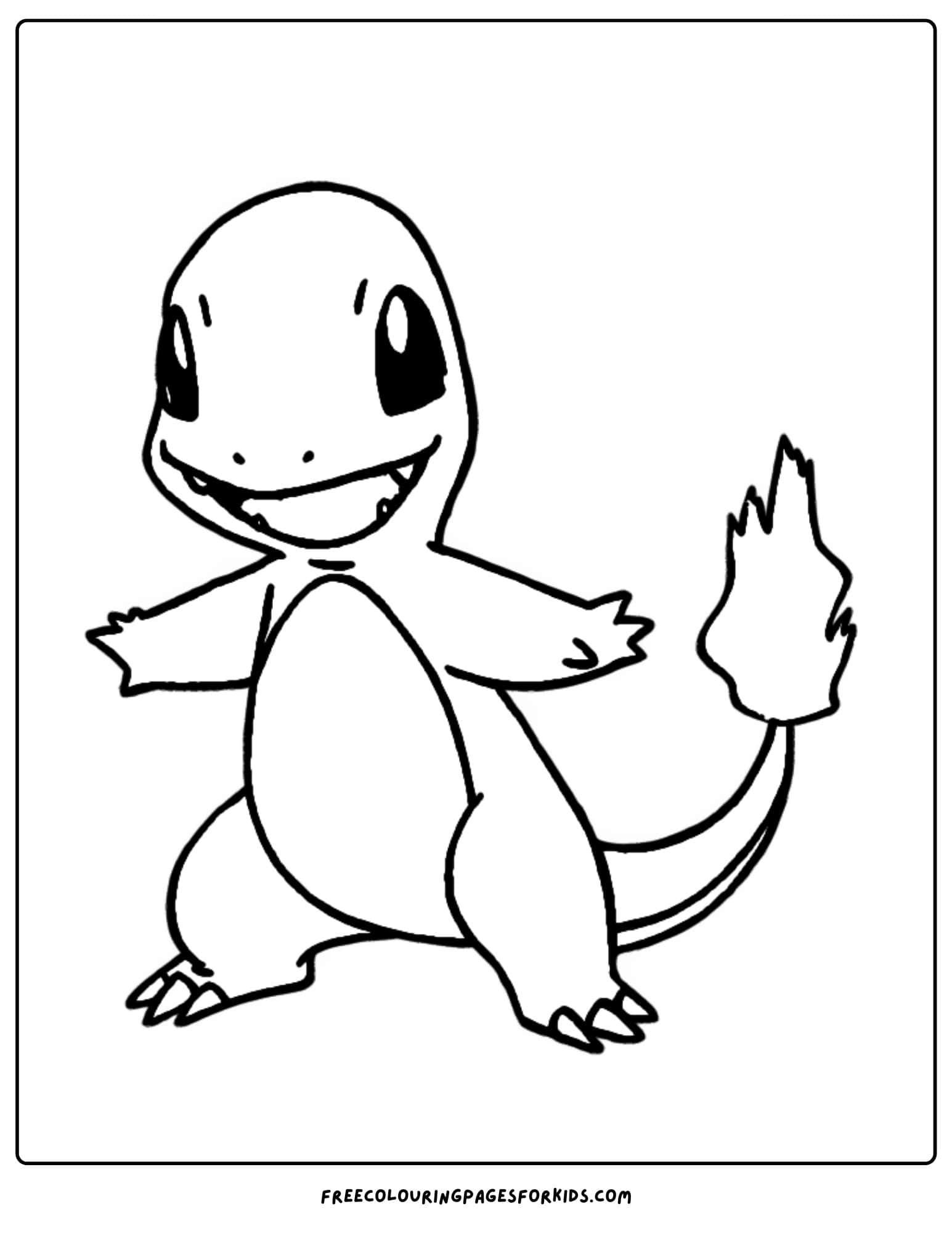 charmander pokemon coloring page