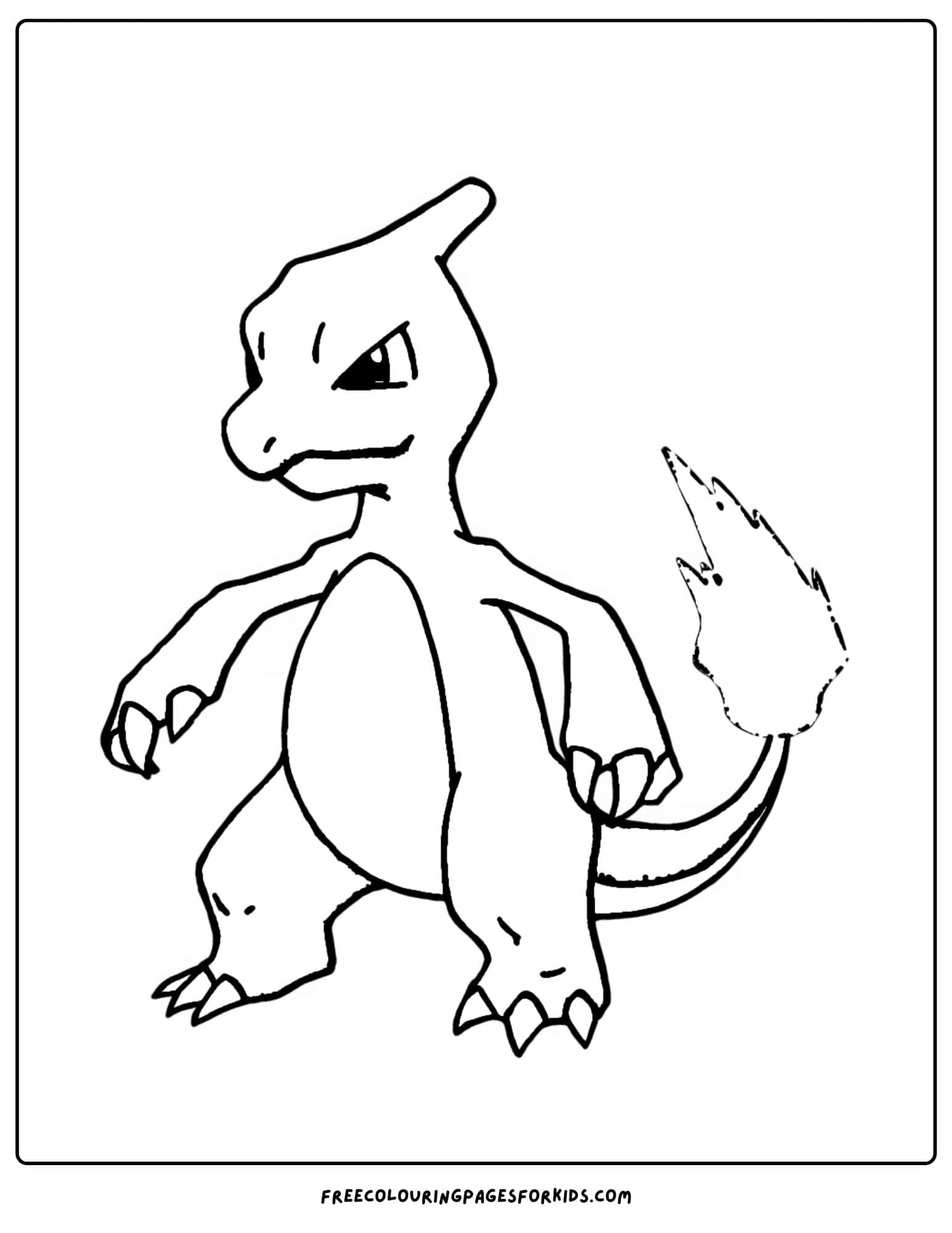 charmelon pokemon coloring page