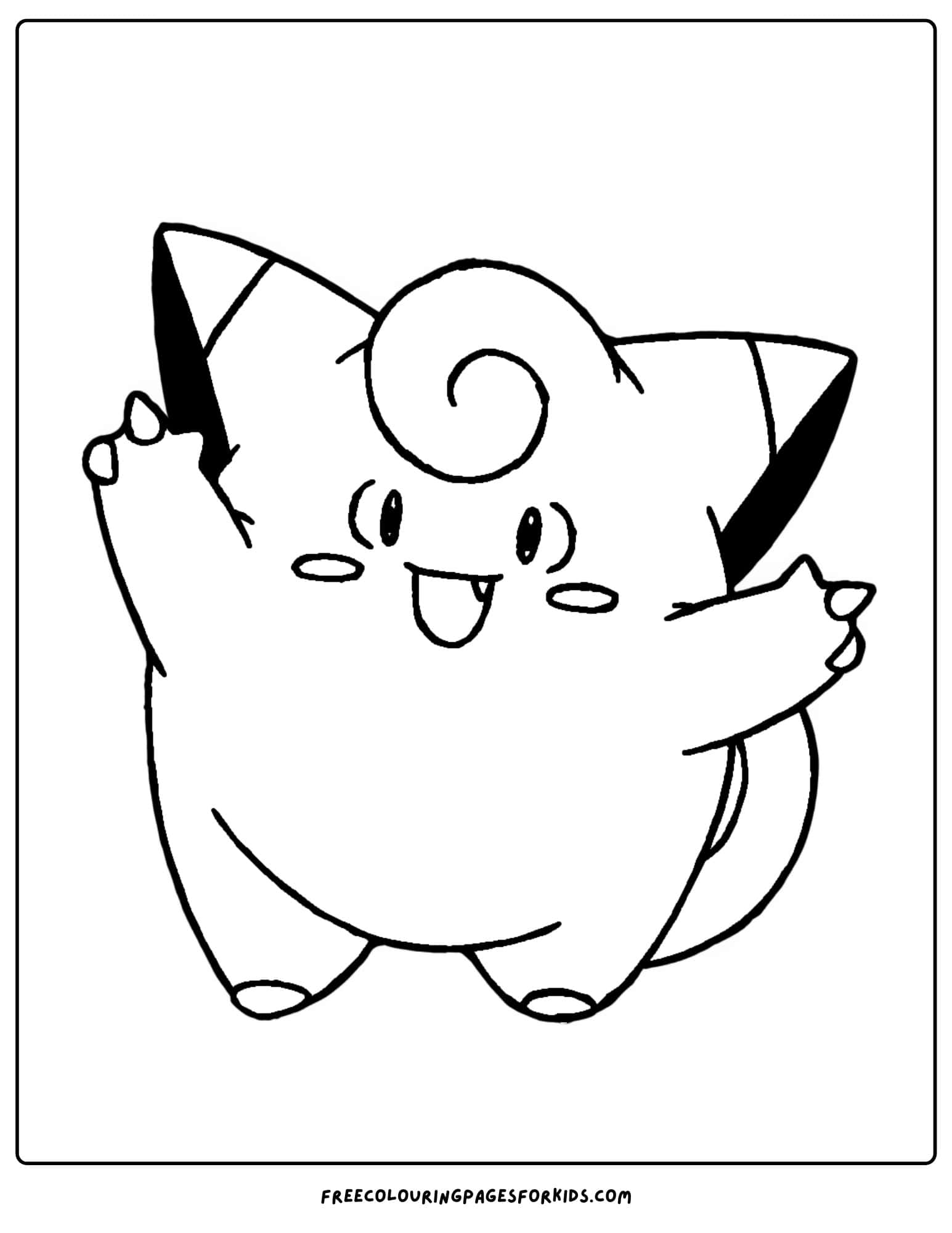 clefairy pokemon coloring page