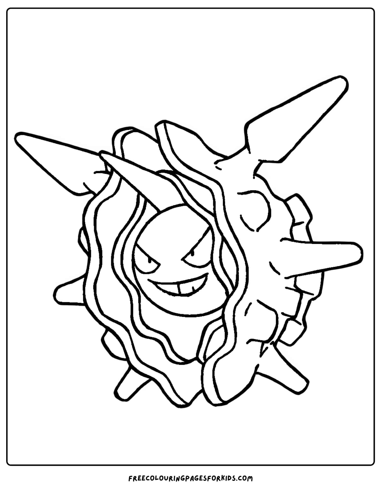 cloyster pokemon coloring page