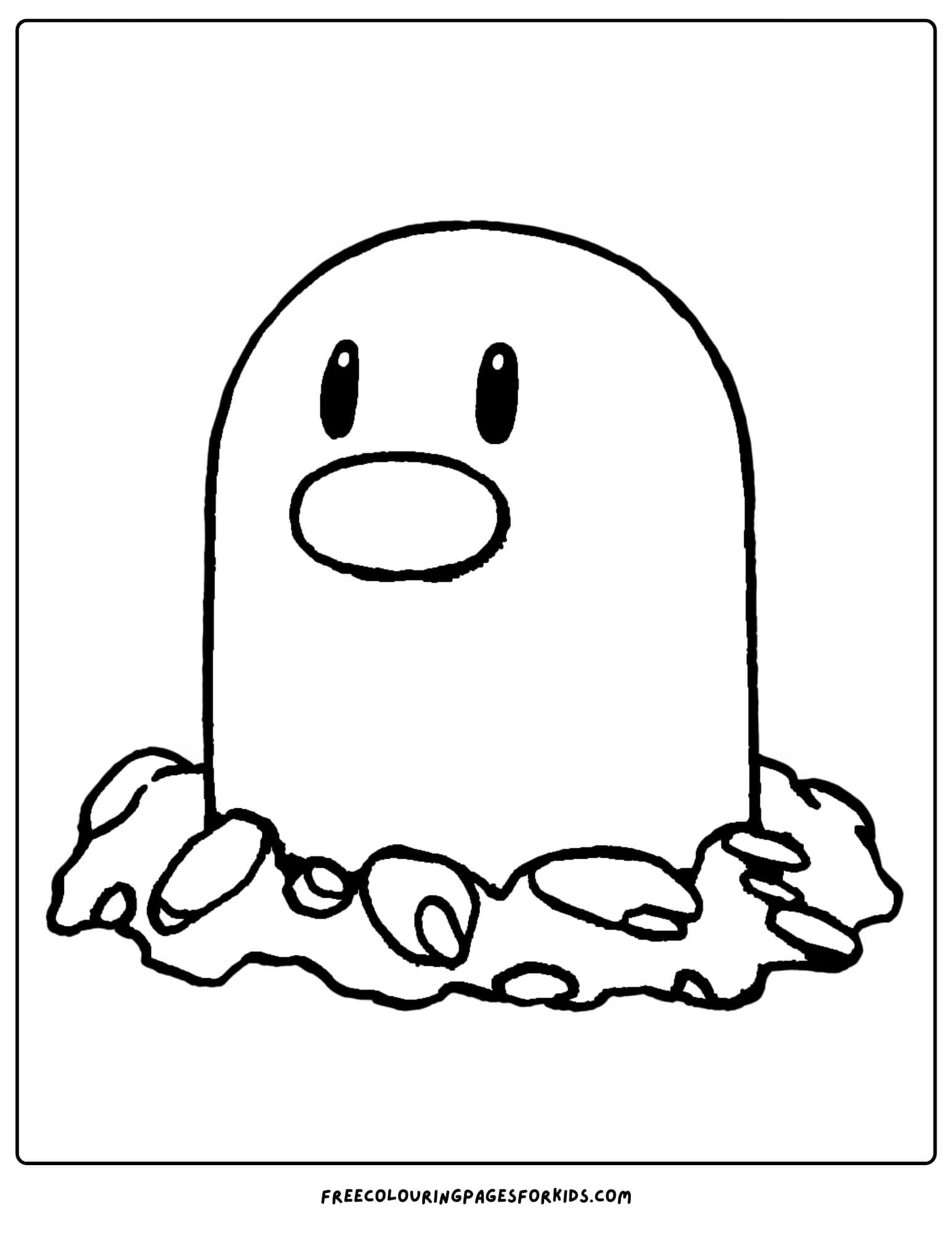 diglett pokemon coloring page