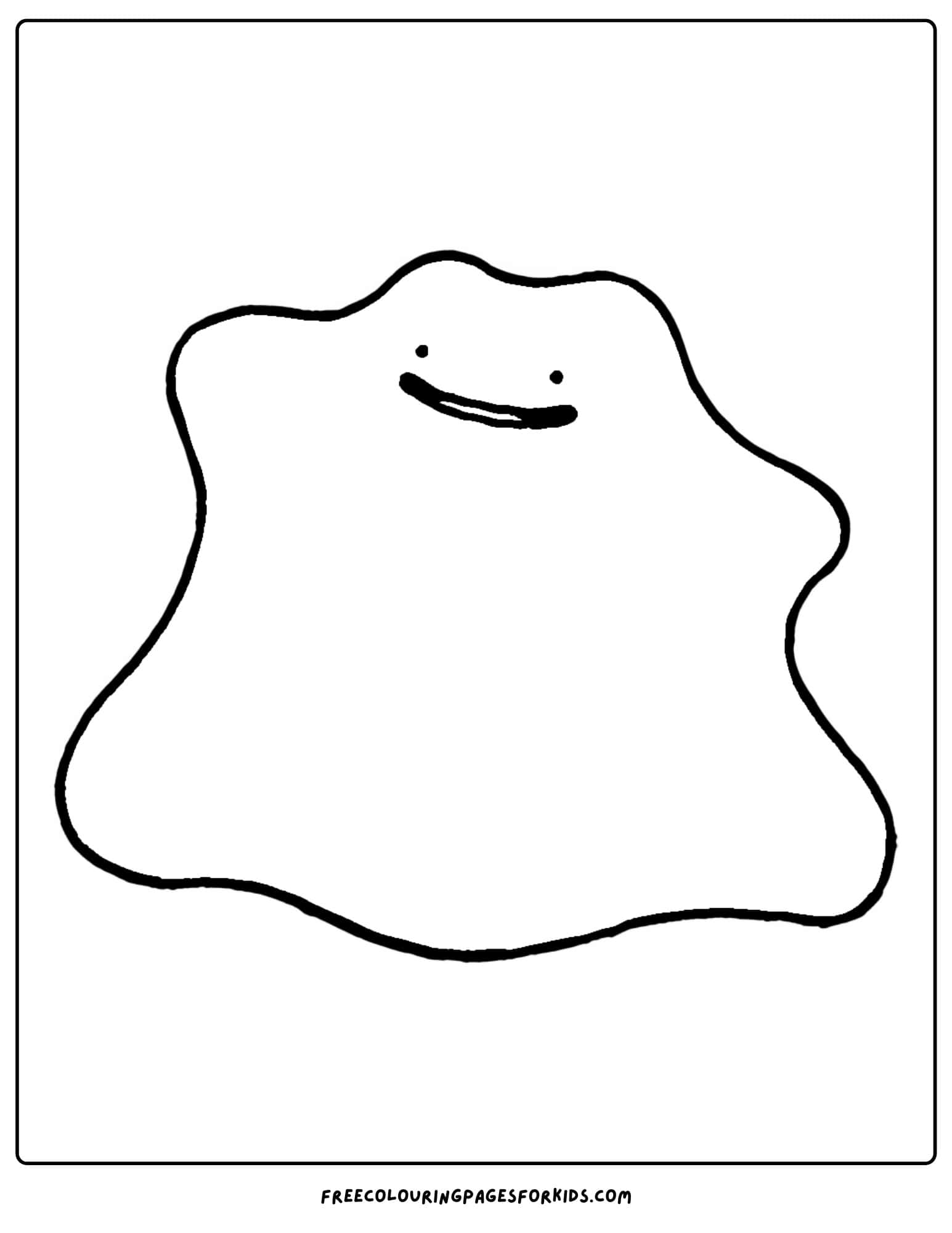 ditto pokemon coloring page