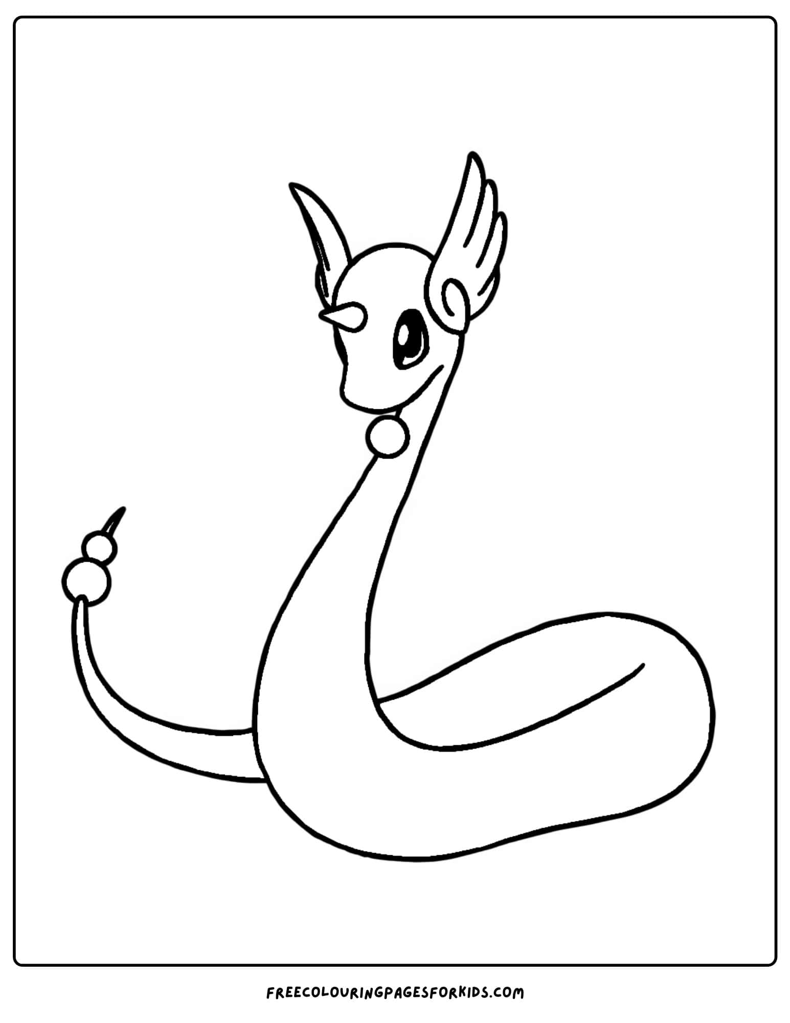 dragonair pokemon coloring page