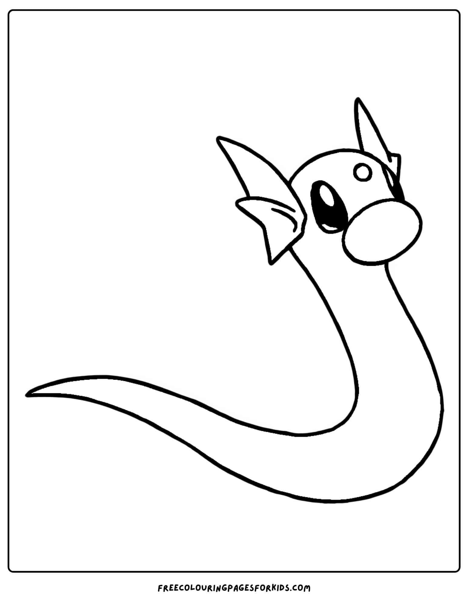 dratini pokemon coloring page