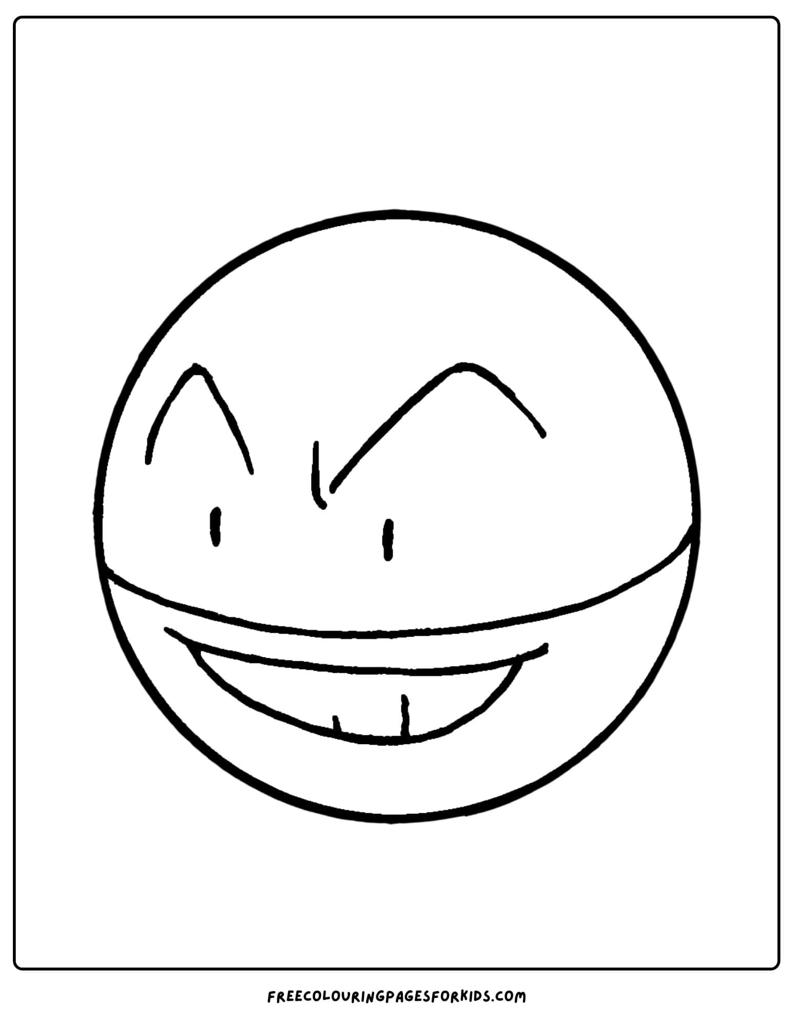 electrode pokemon coloring page