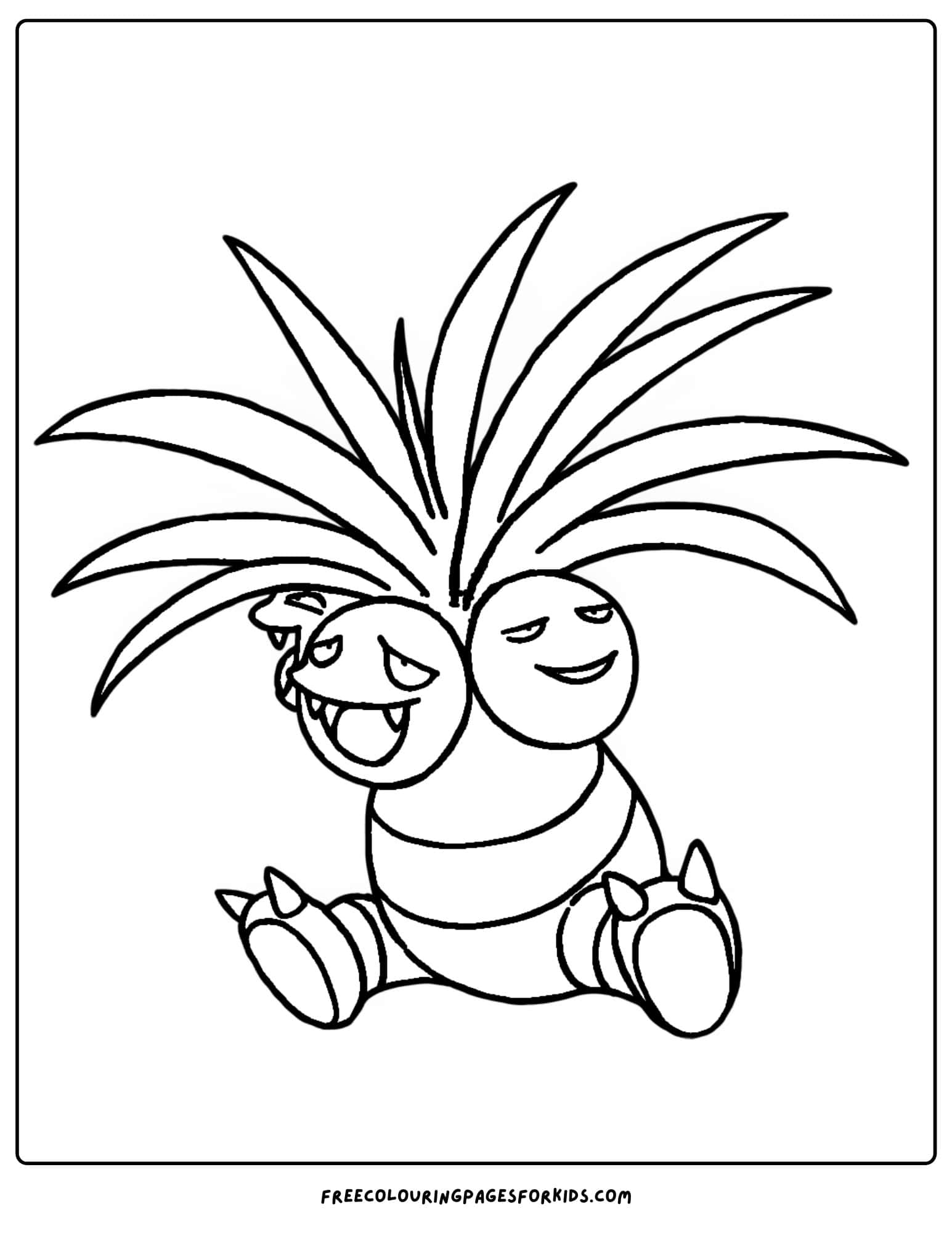 exeggutor pokemon coloring page