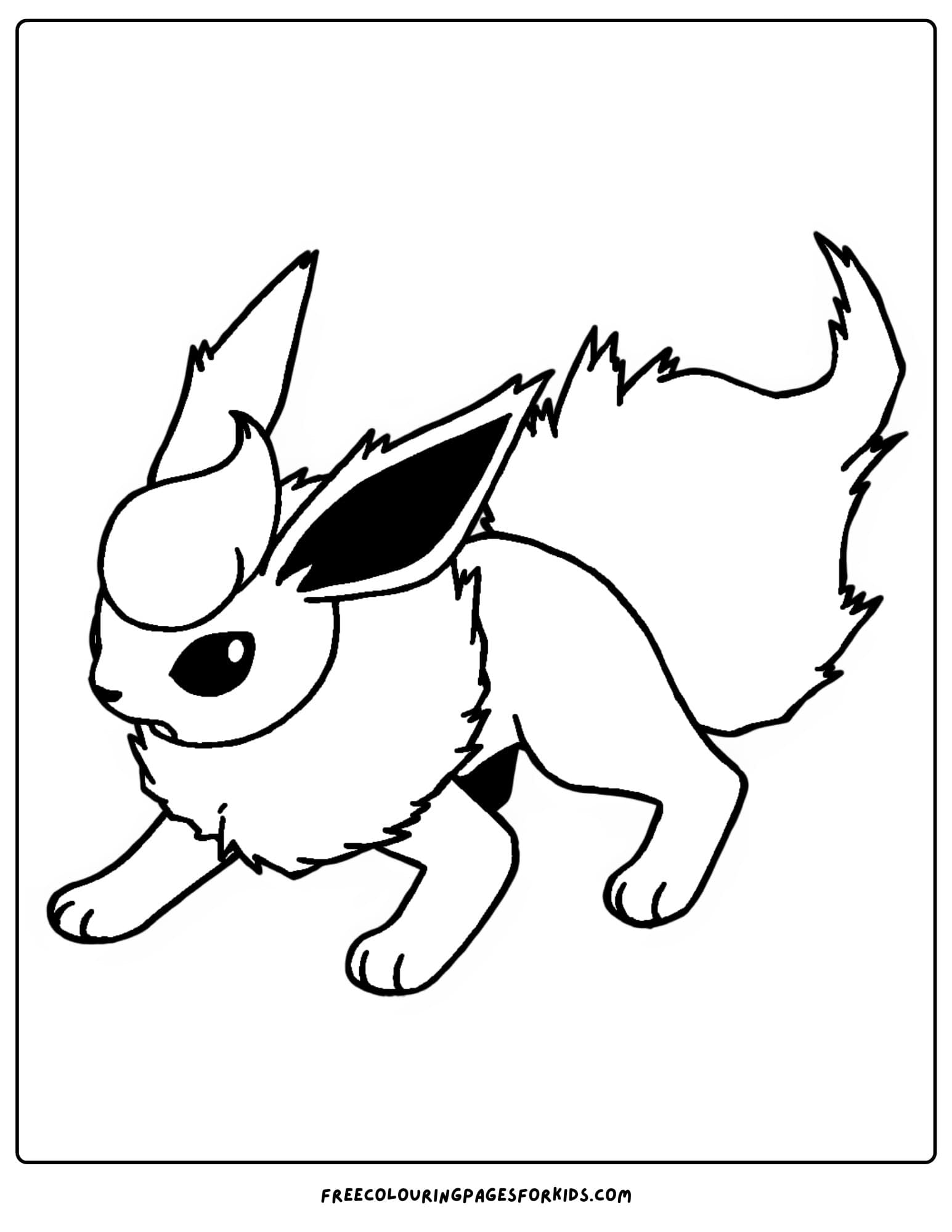 flareon pokemon coloring page