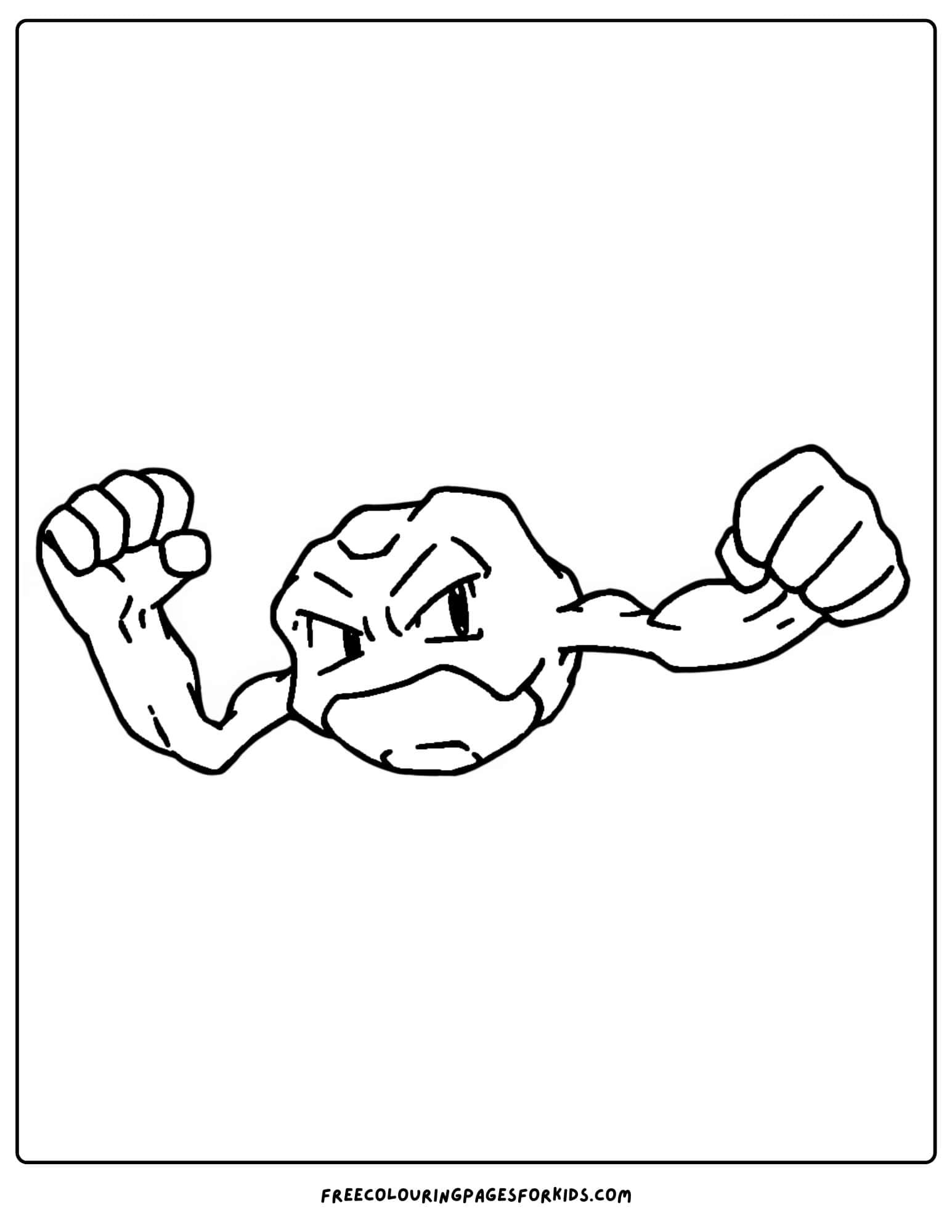 geodude pokemon coloring page