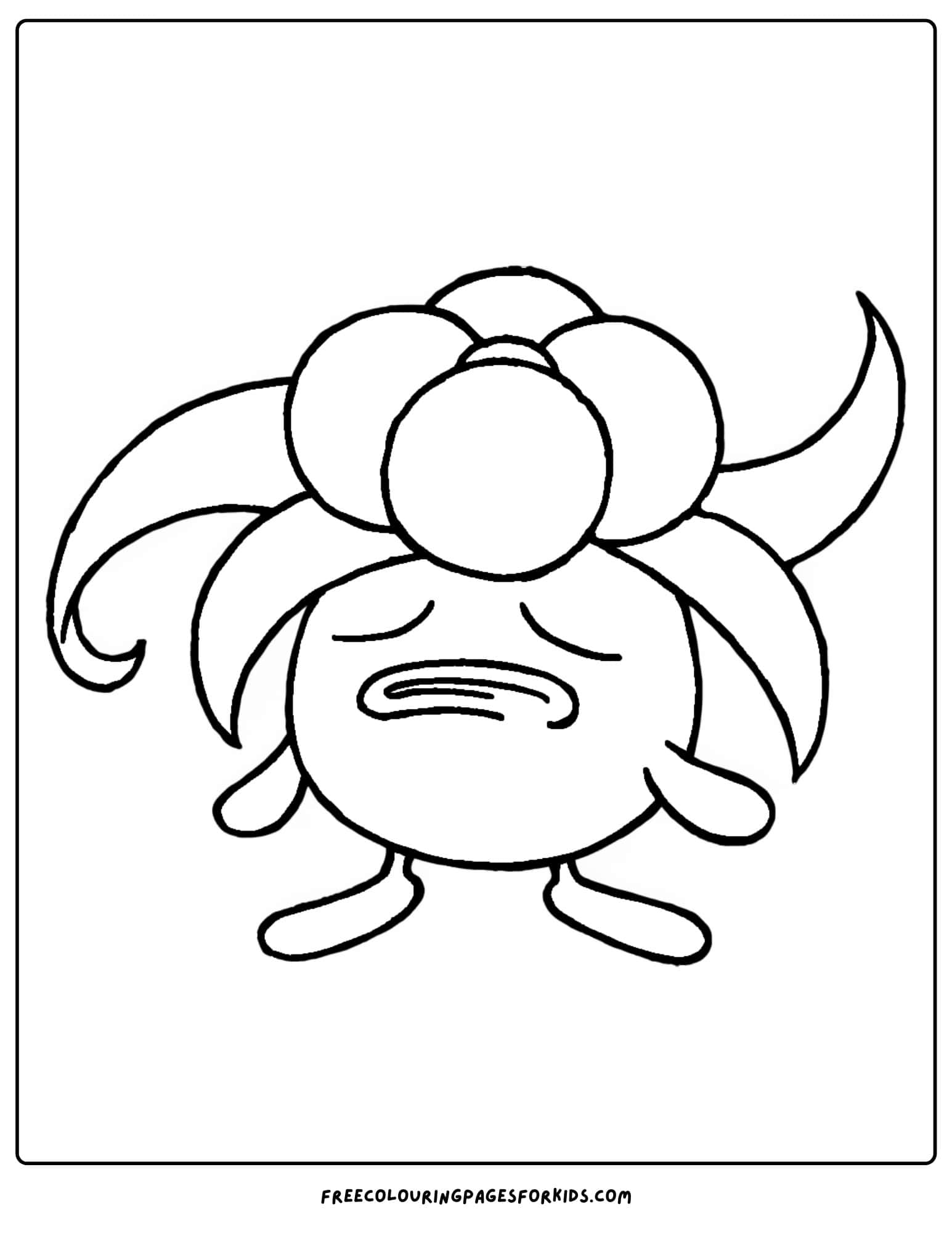 gloom pokemon coloring page