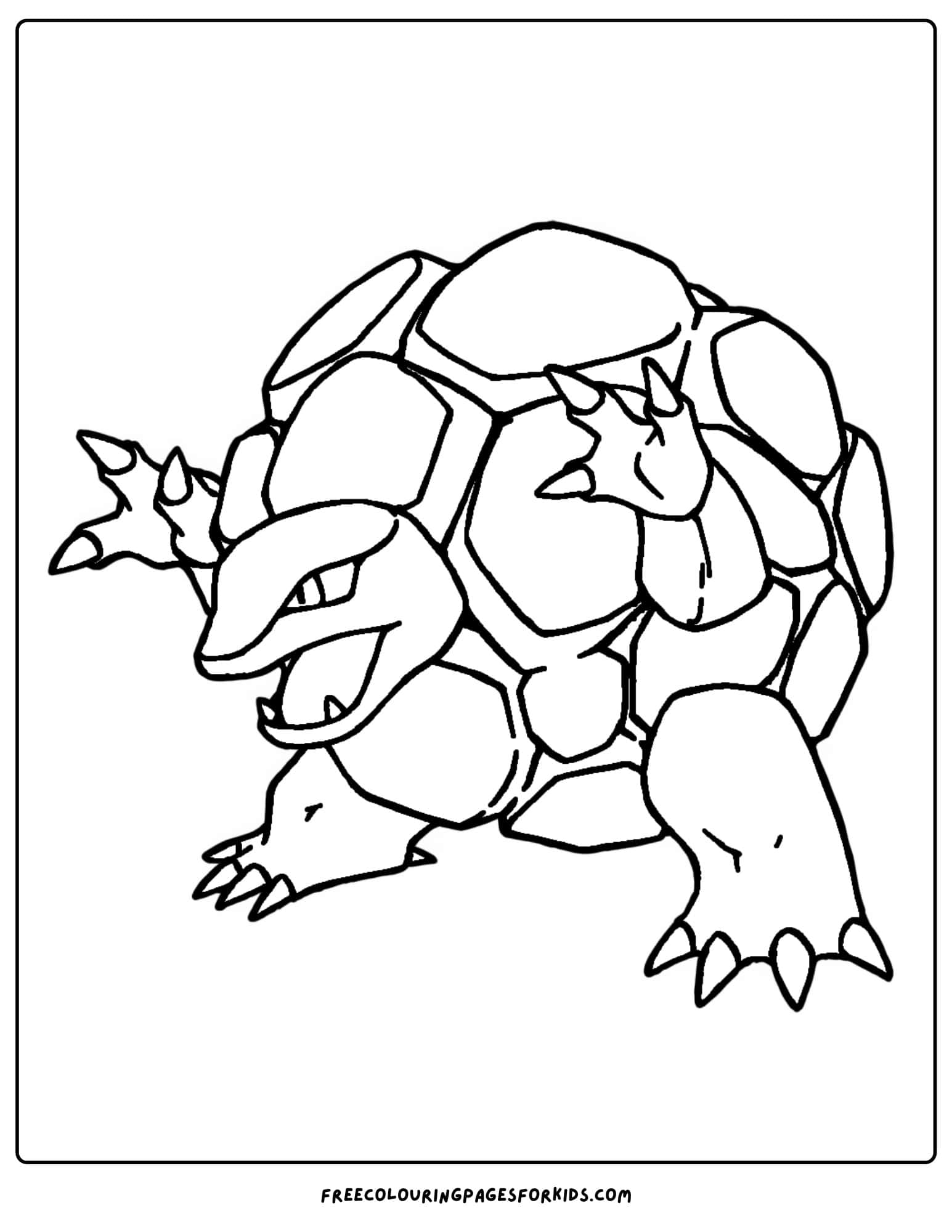 golem pokemon coloring page