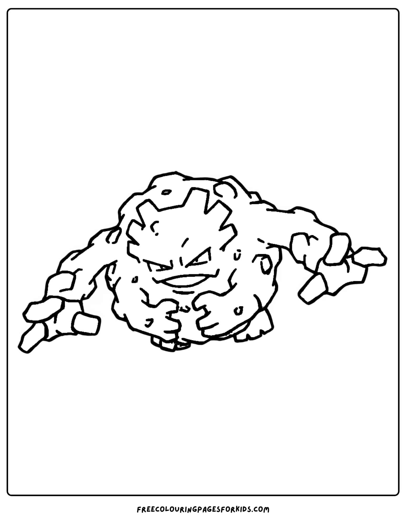 graveler pokemon coloring page