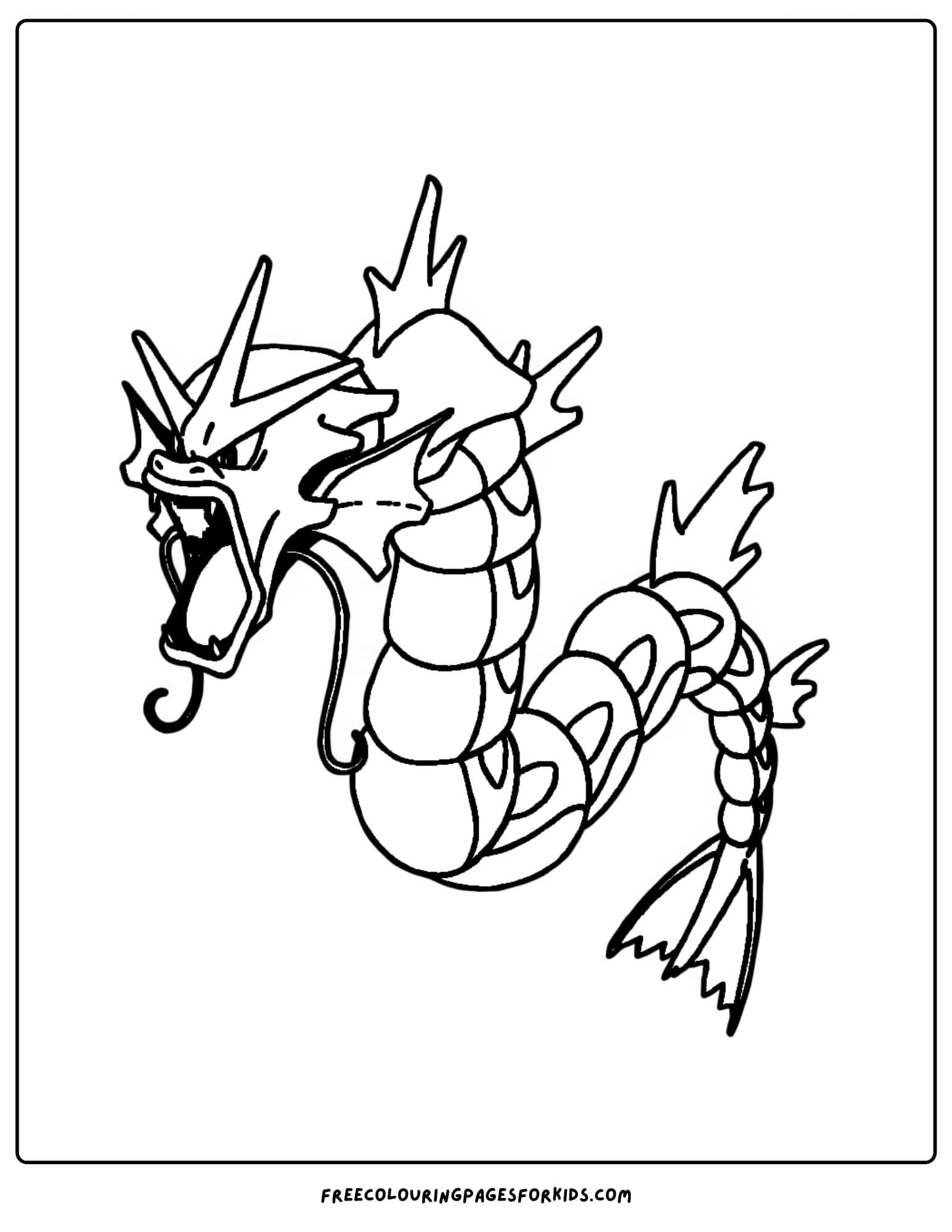 gyarados pokemon coloring page