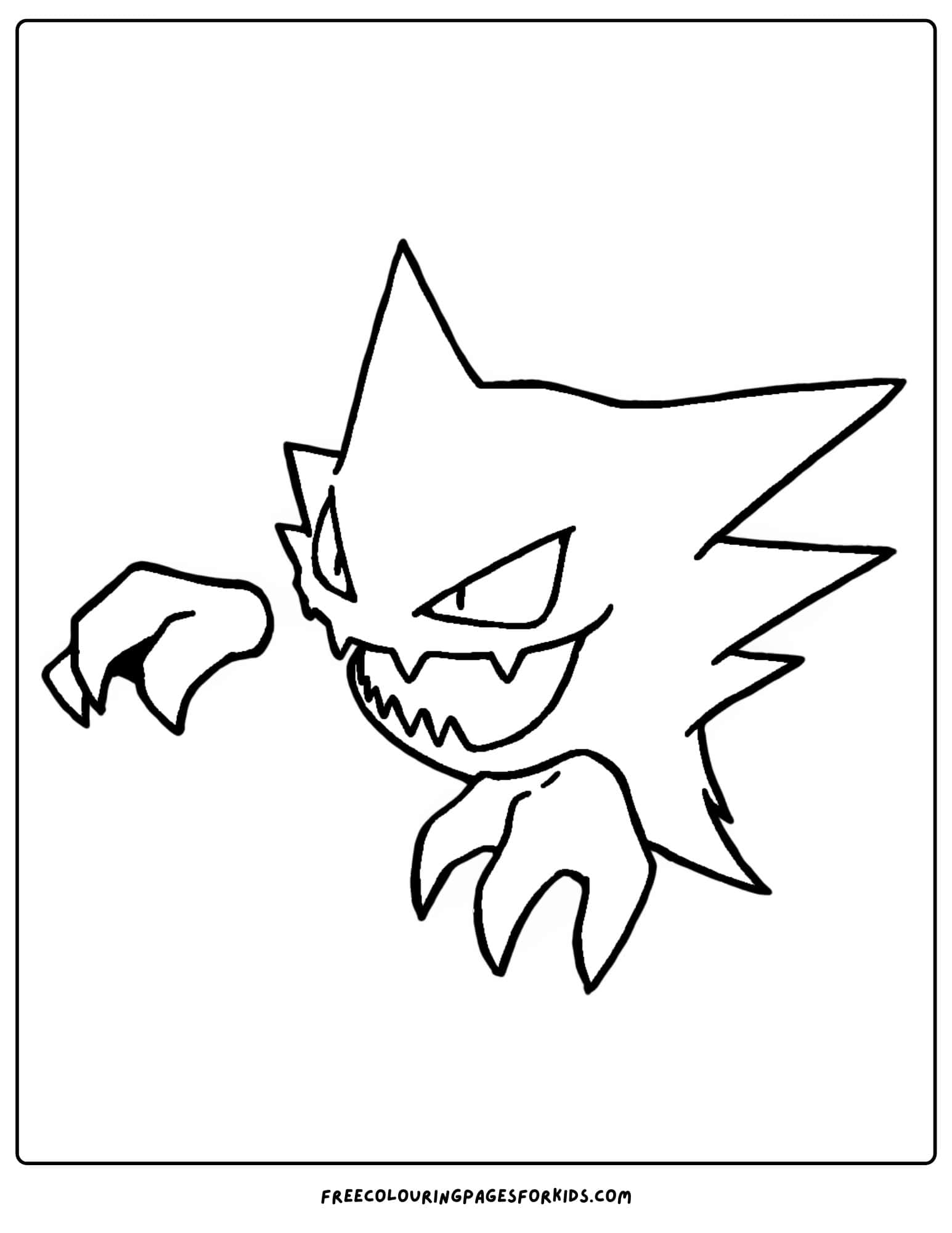 haunter pokemon coloring page