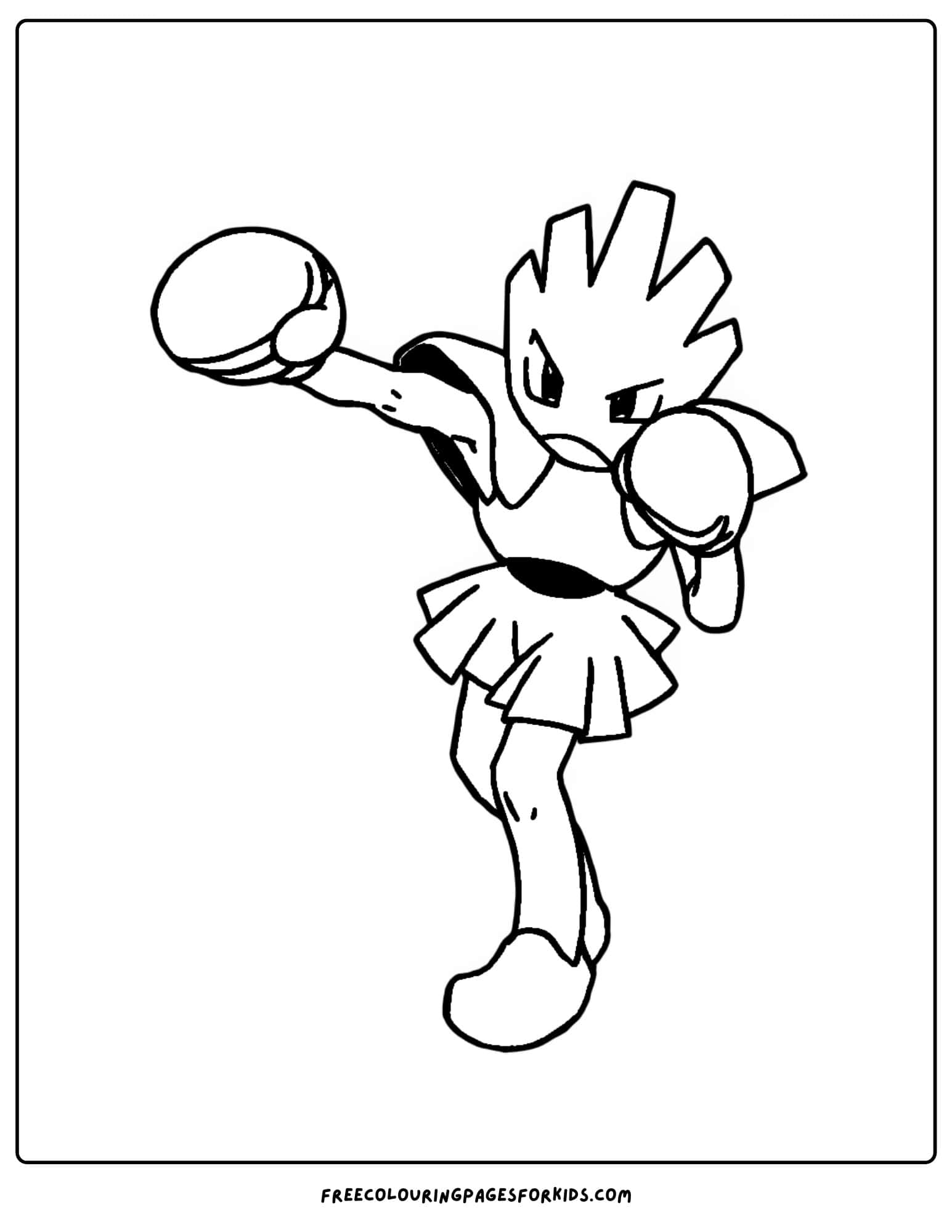 hitmonchan pokemon coloring page