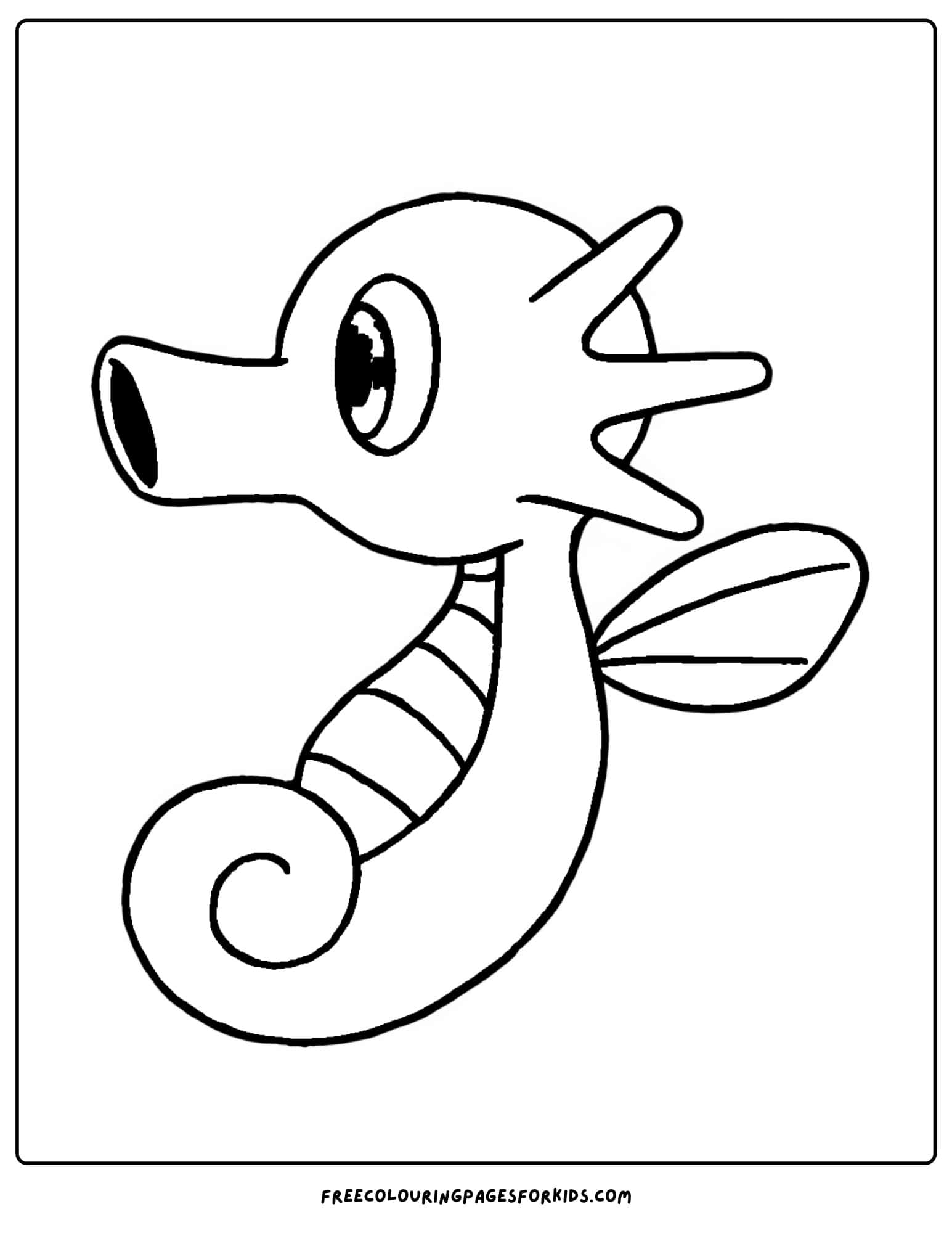 horsea pokemon coloring page