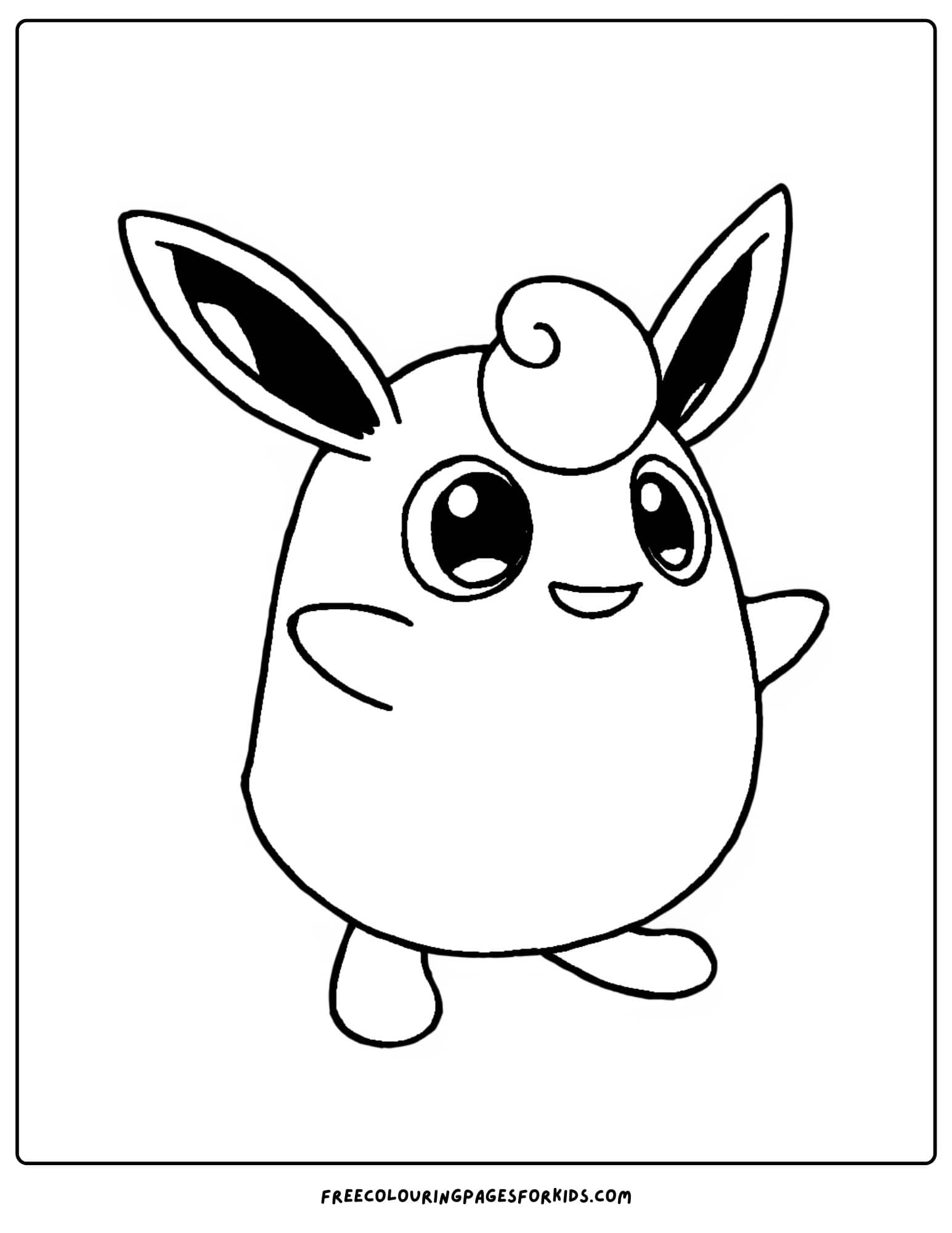 jigglypuff pokemon coloring page