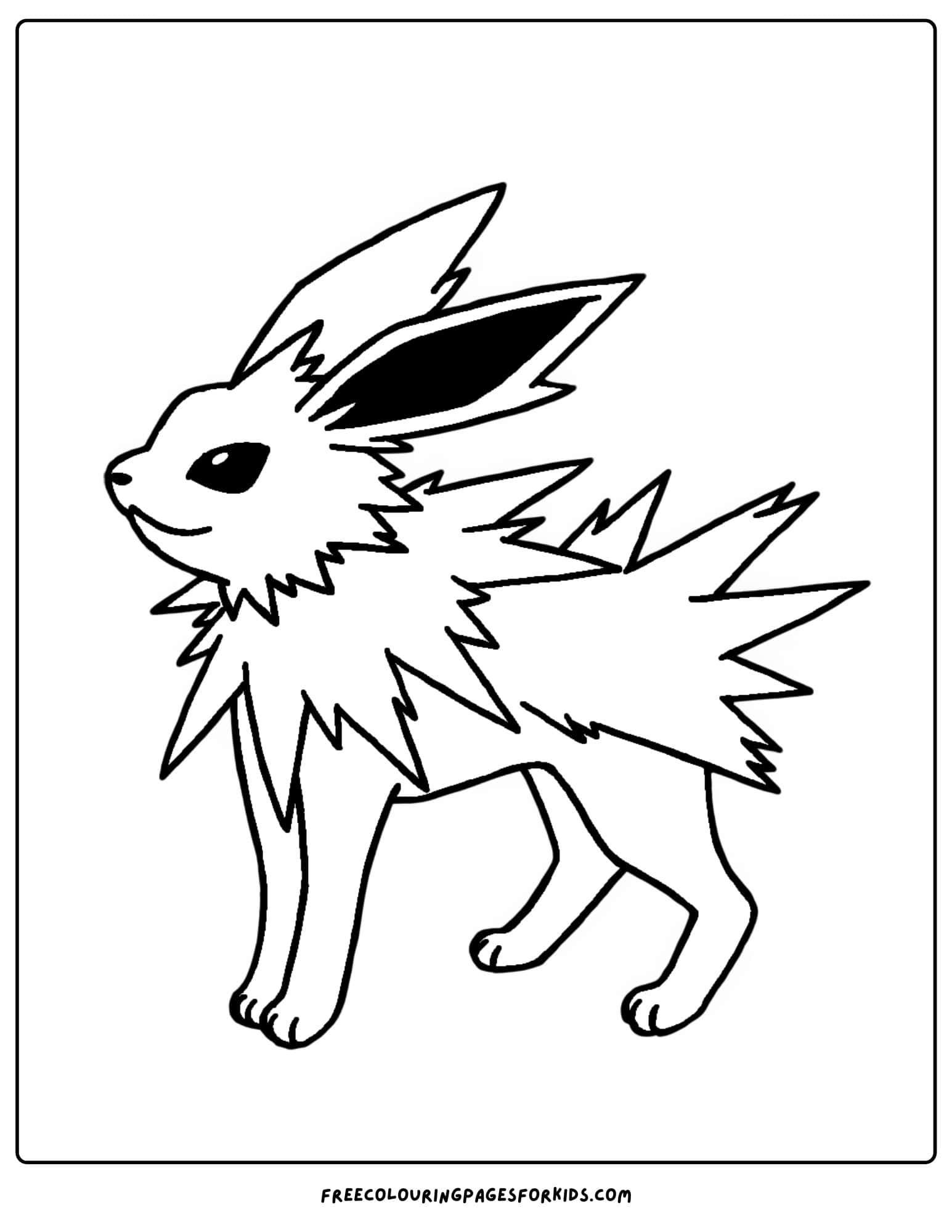 jolteon pokemon coloring page