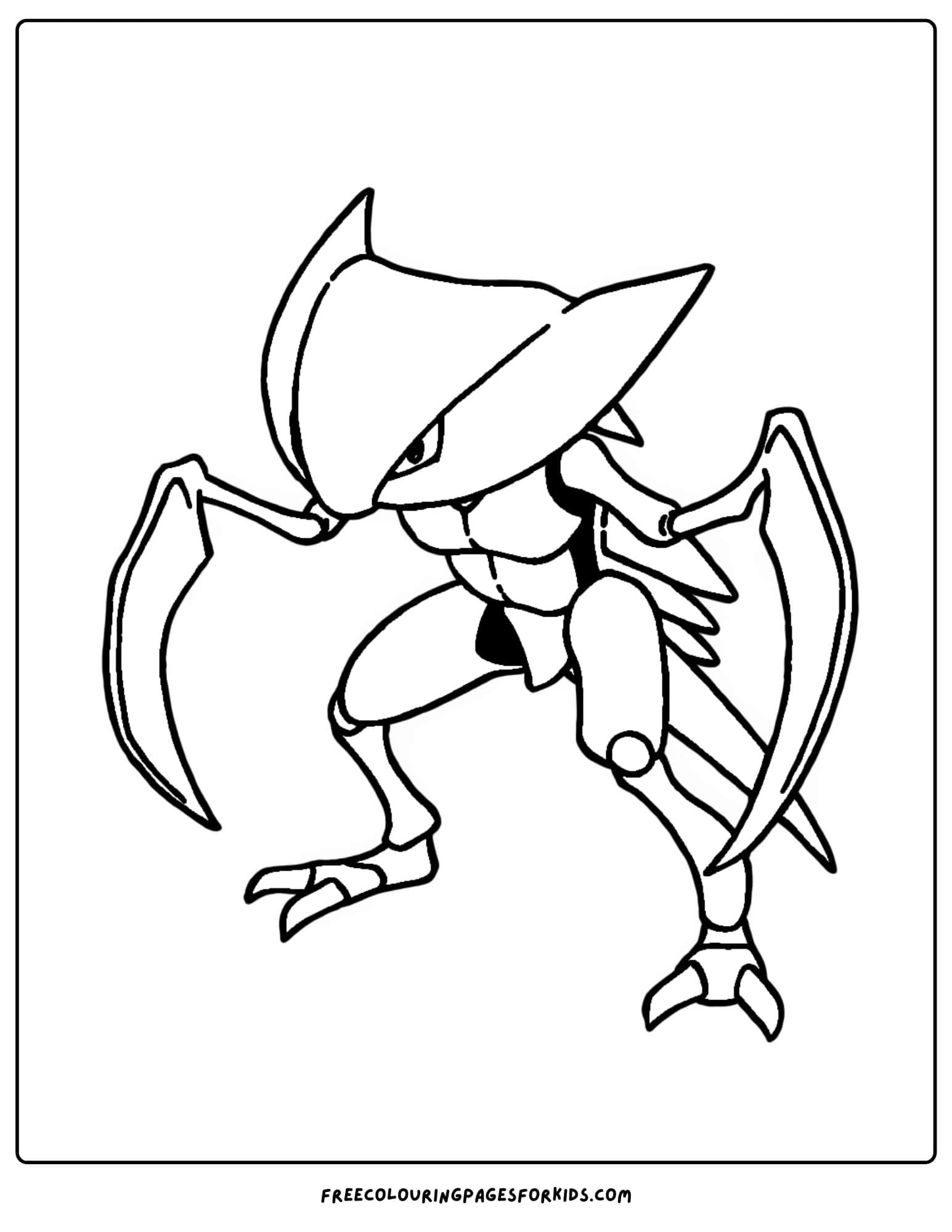 kabutops pokemon coloring page