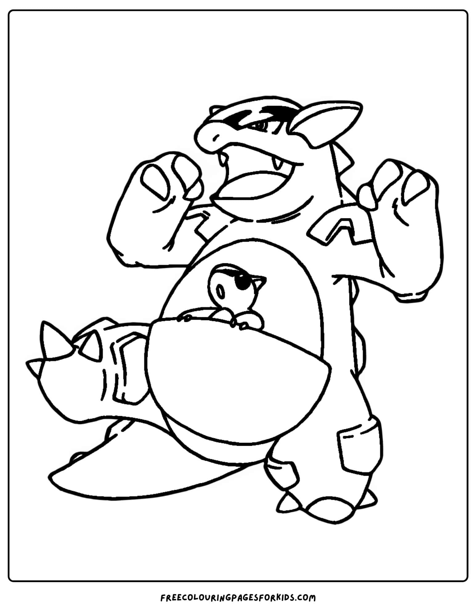 kangaskhan pokemon coloring page