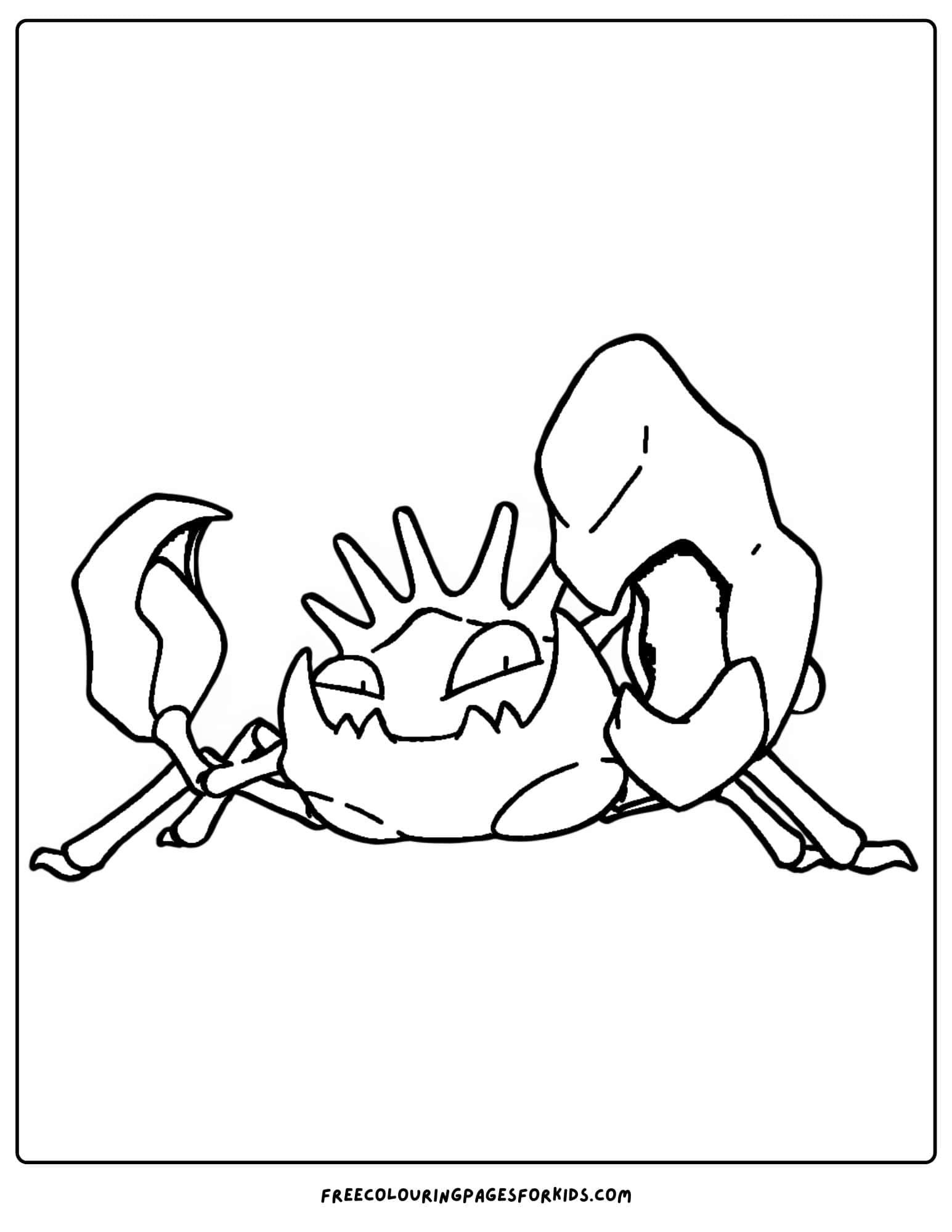 kingler pokemon coloring page