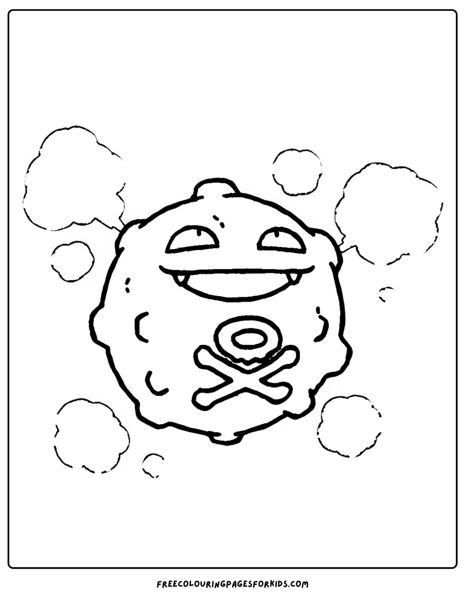 koffing pokemon coloring page