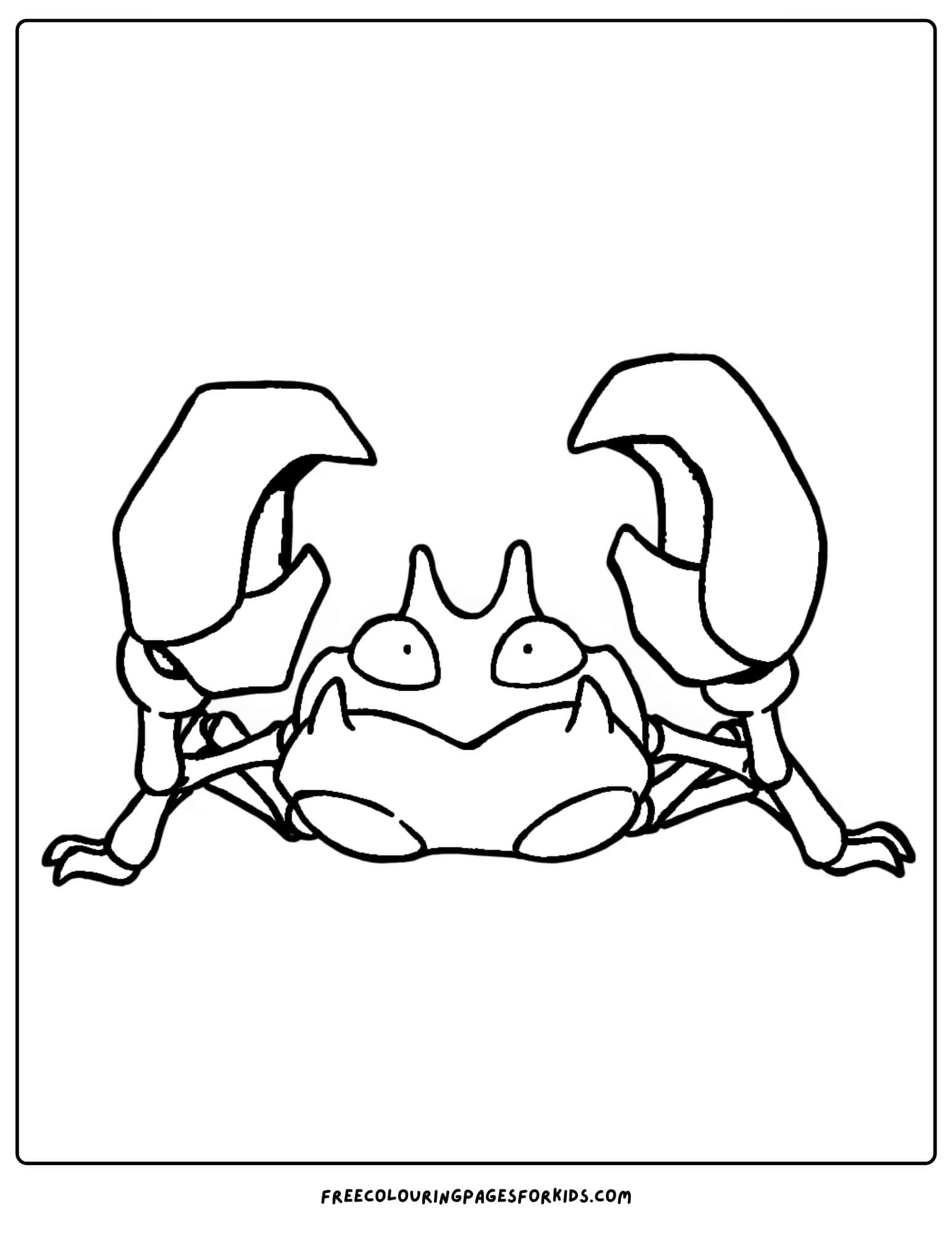 krabby pokemon coloring page