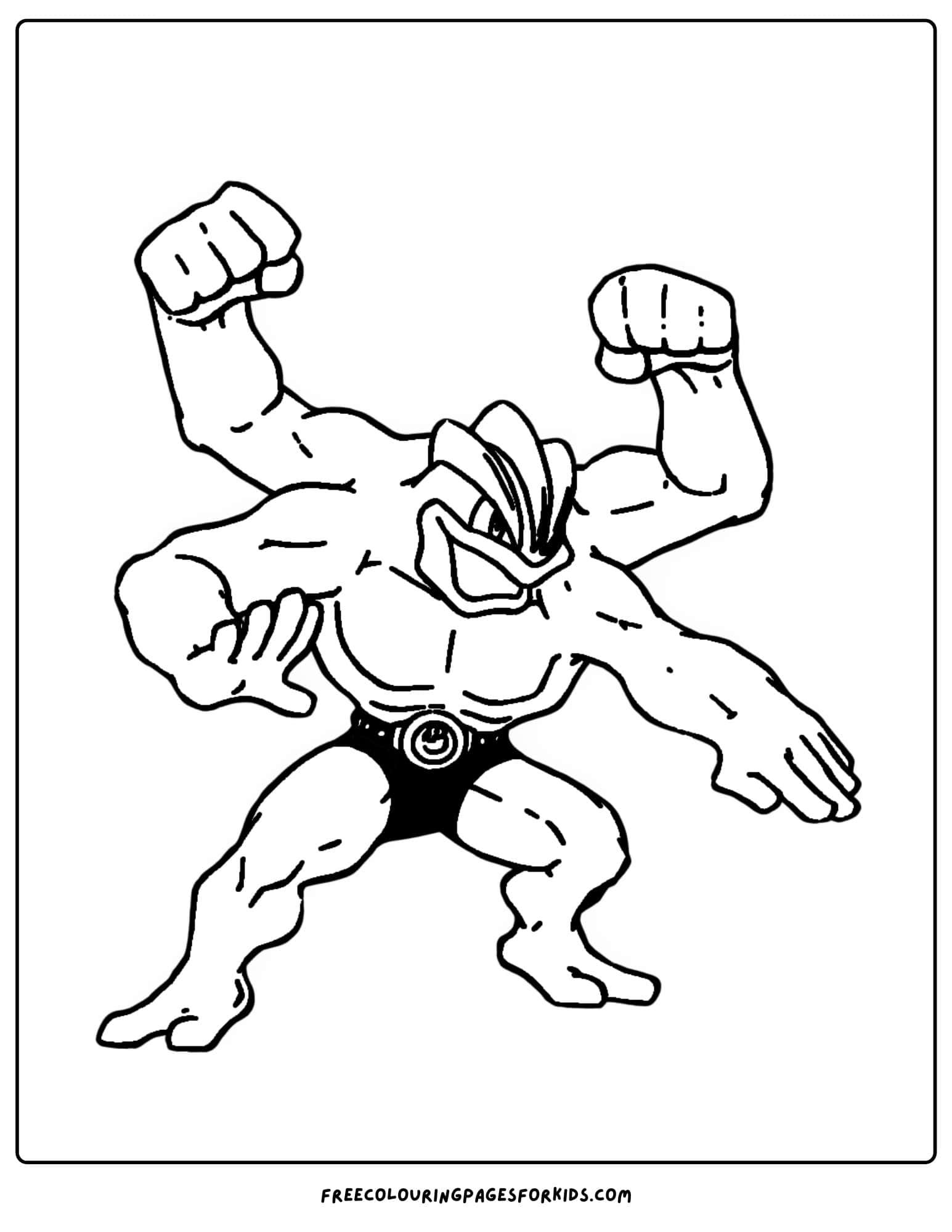 machamp pokemon coloring page