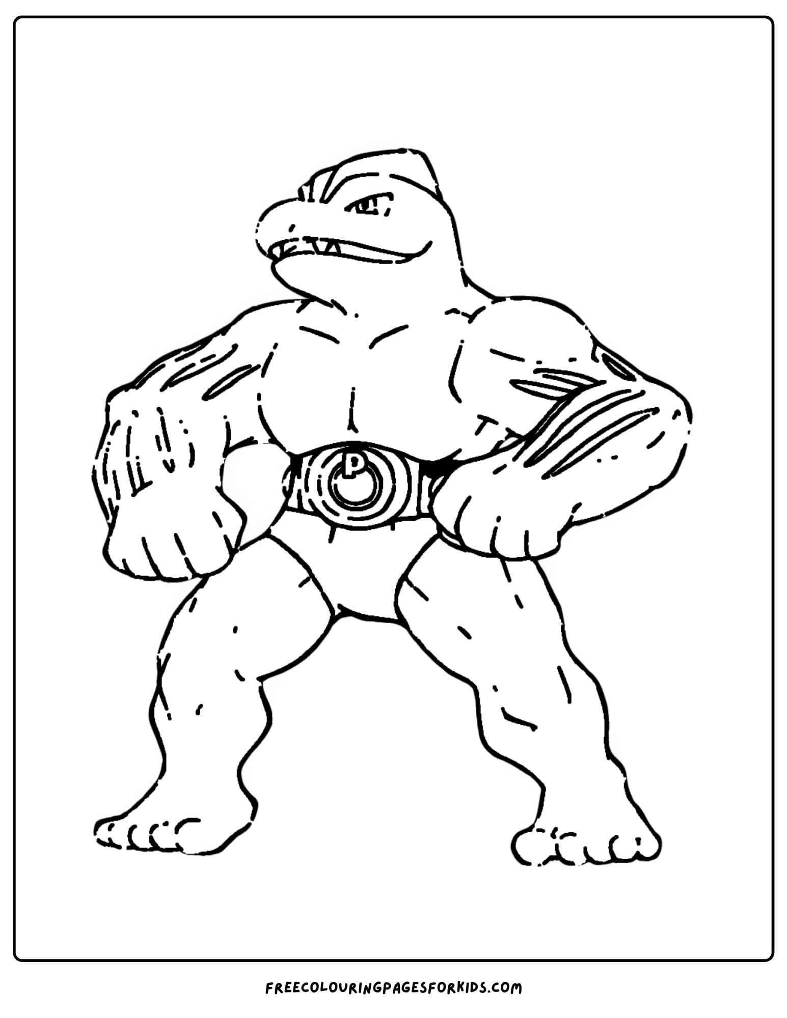 machoke pokemon coloring page