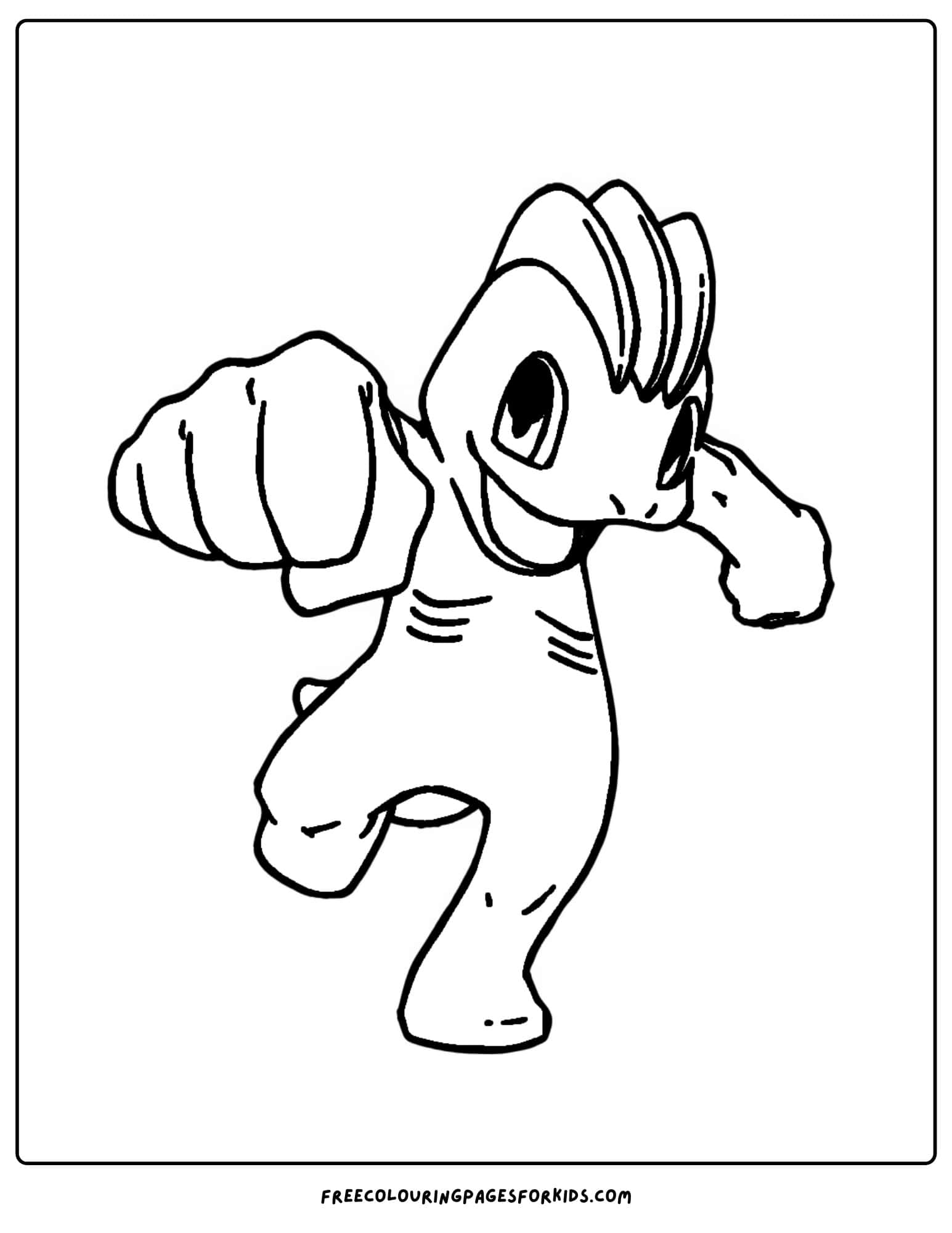 machop pokemon coloring page