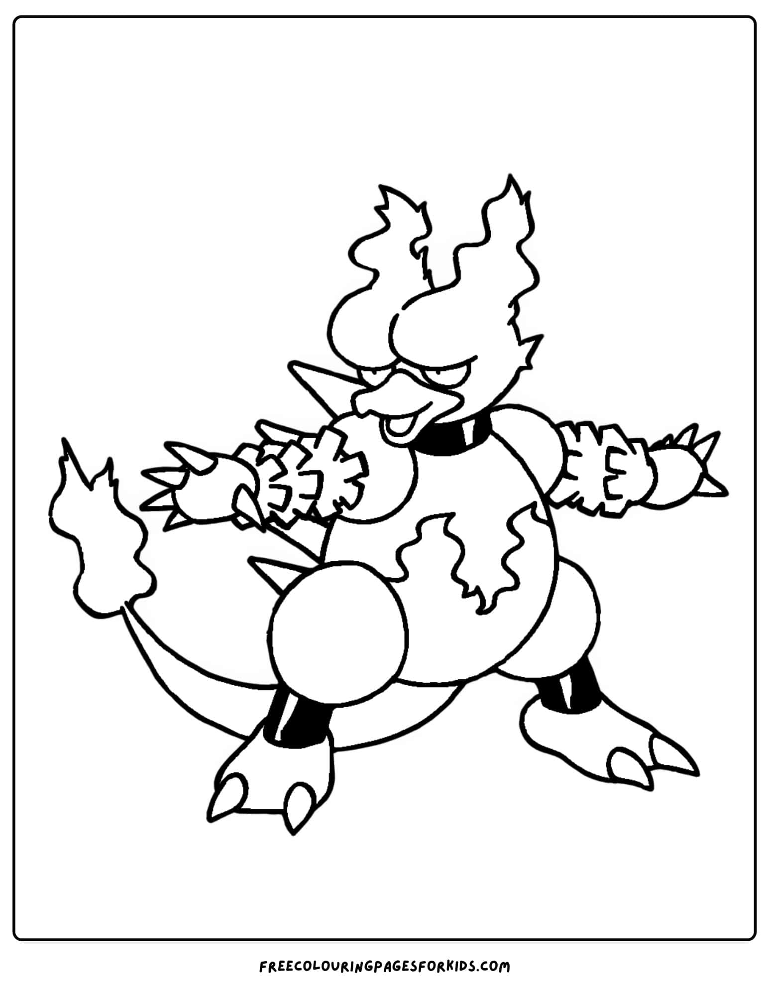 magmar pokemon coloring page