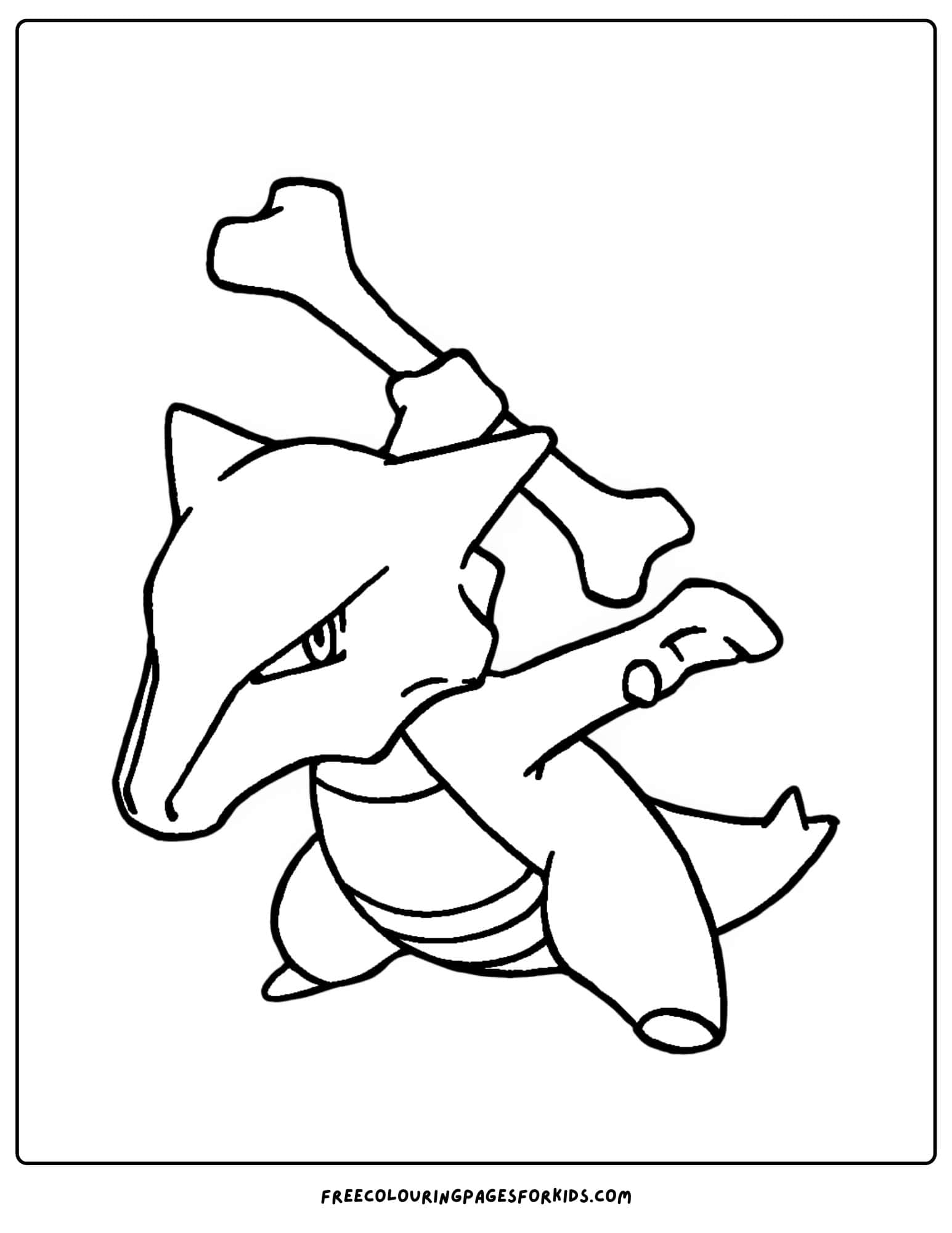 marowak pokemon coloring page