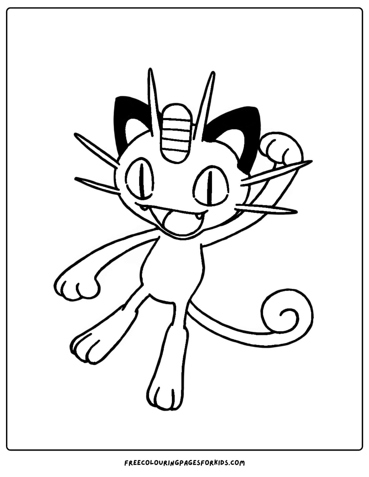 meowth pokemon coloring page