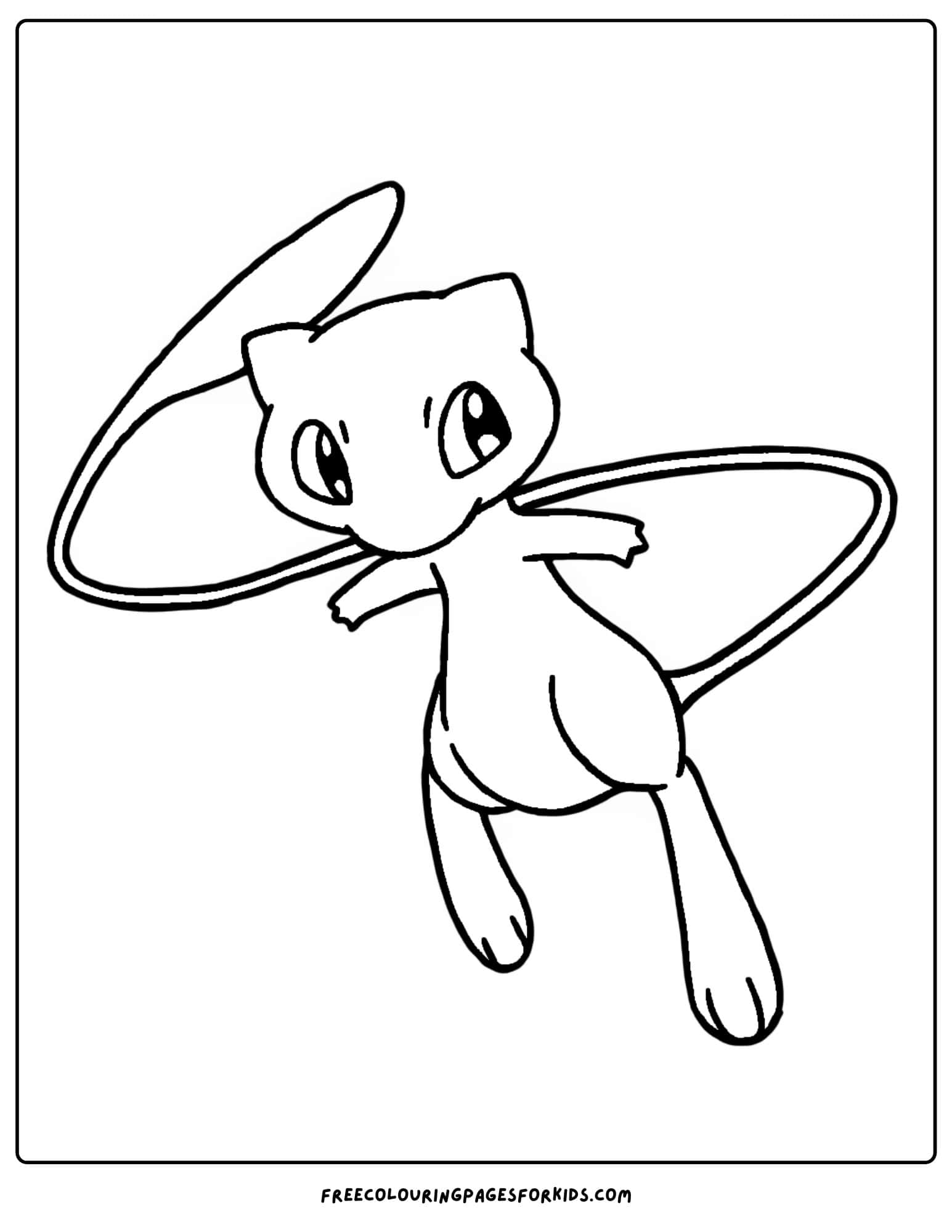 mew pokemon coloring page