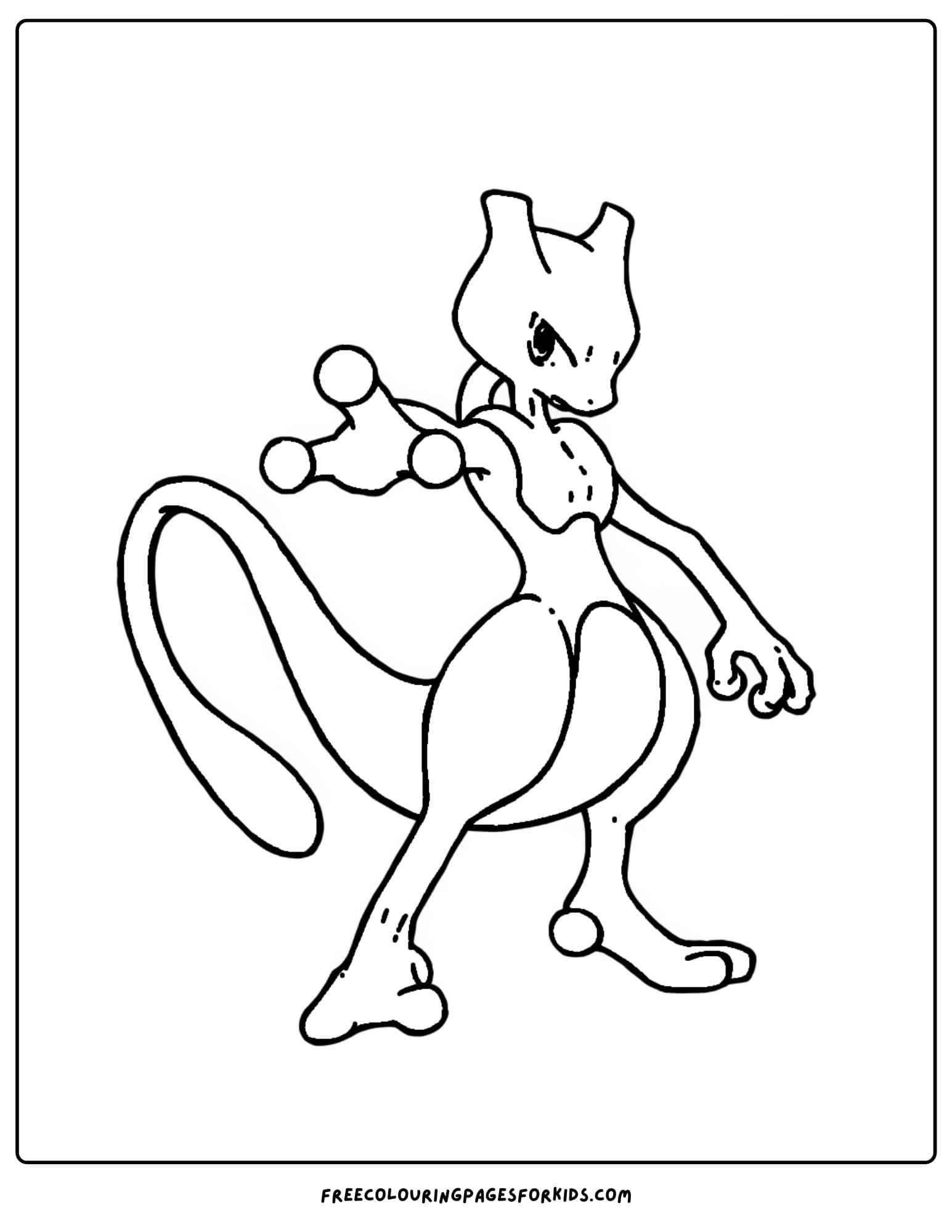 mewtwo pokemon coloring page