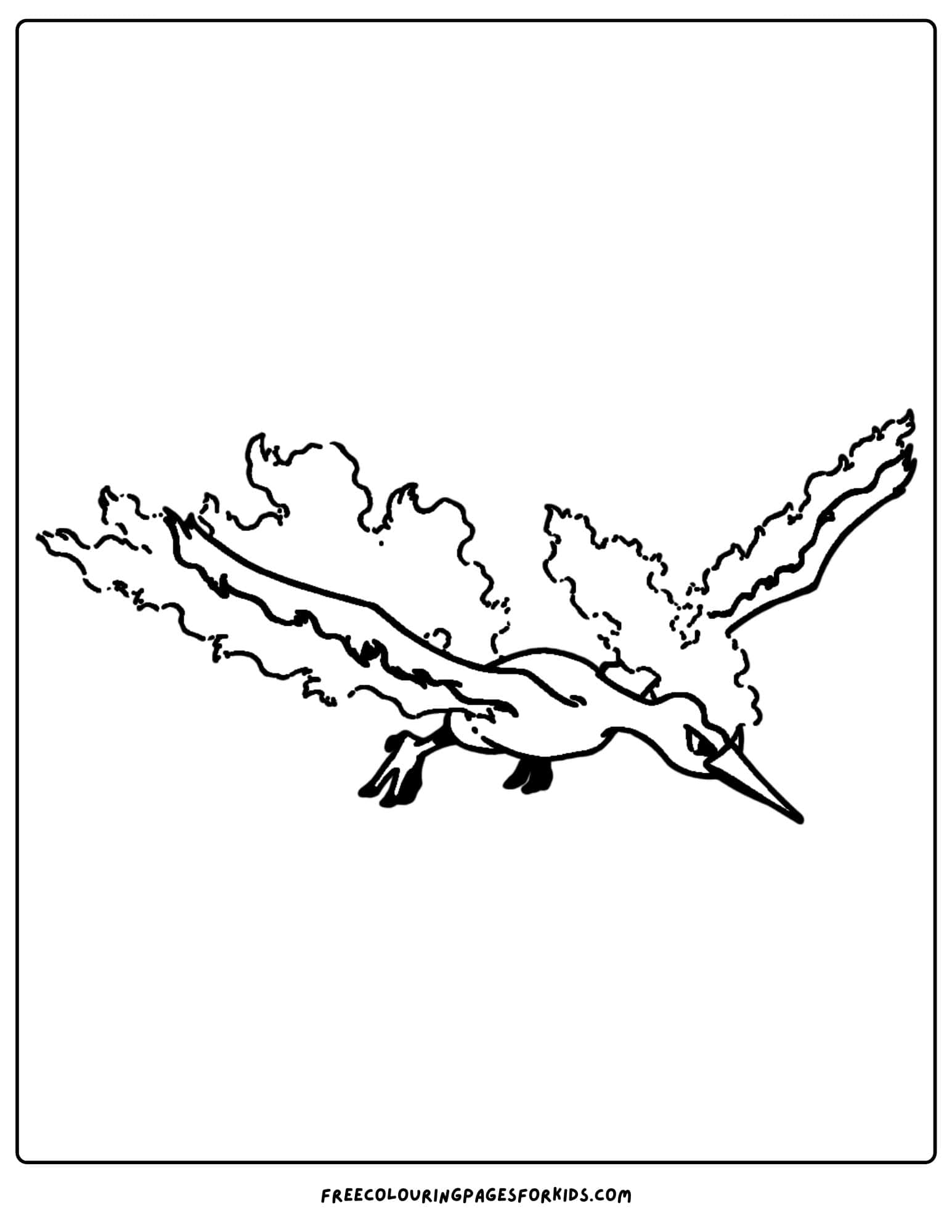 moltres pokemon coloring page