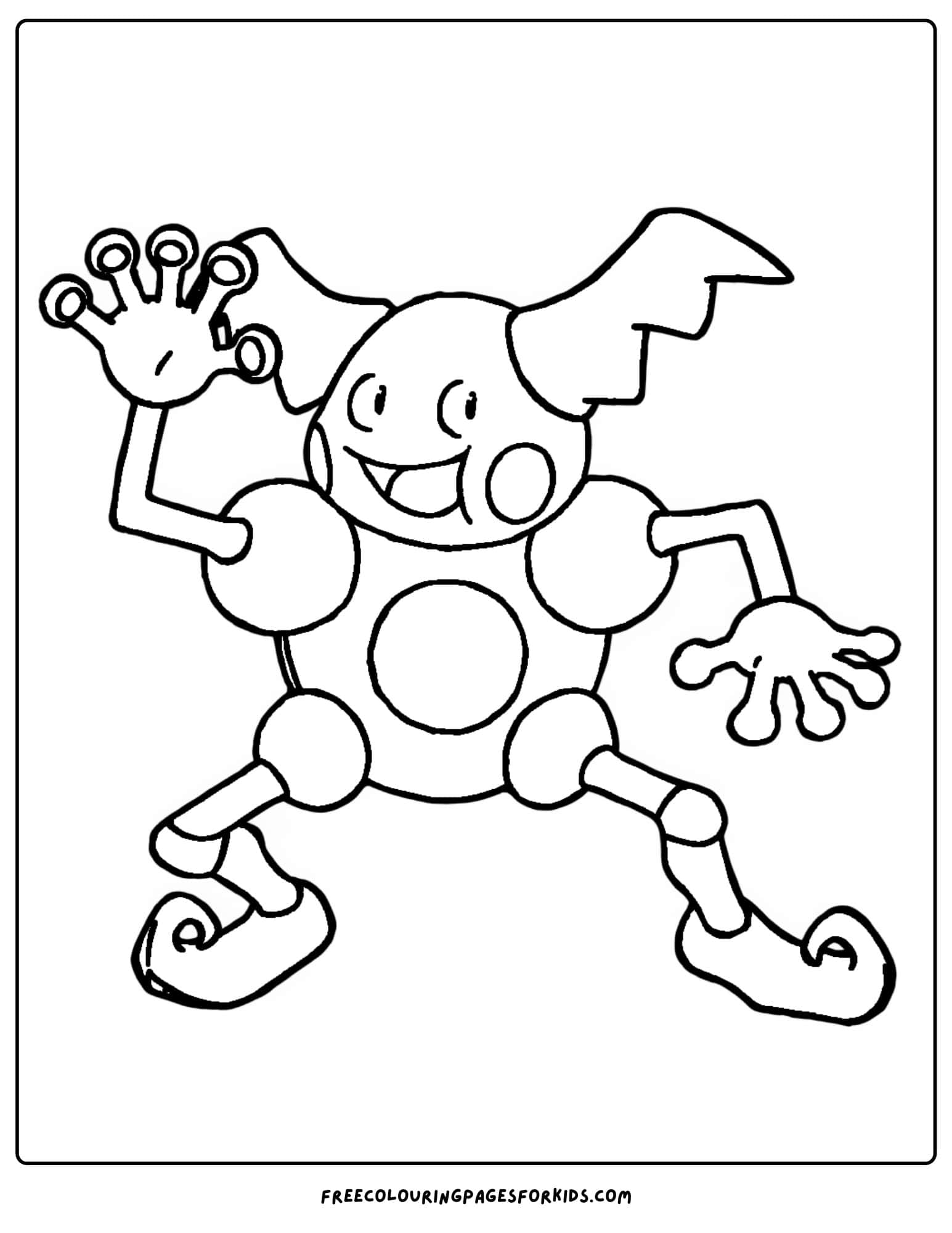 mr mime pokemon coloring page