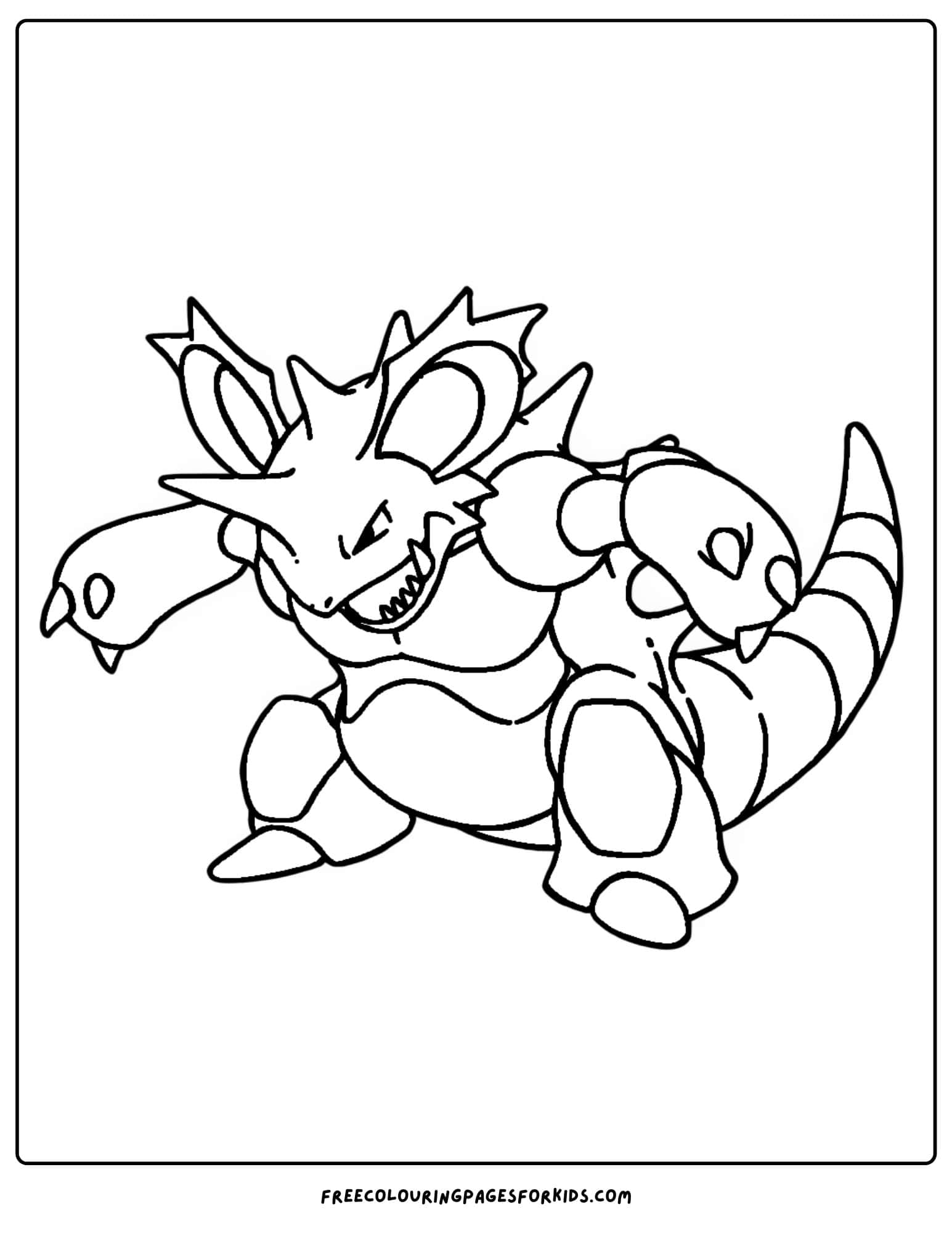 nidoking pokemon coloring page