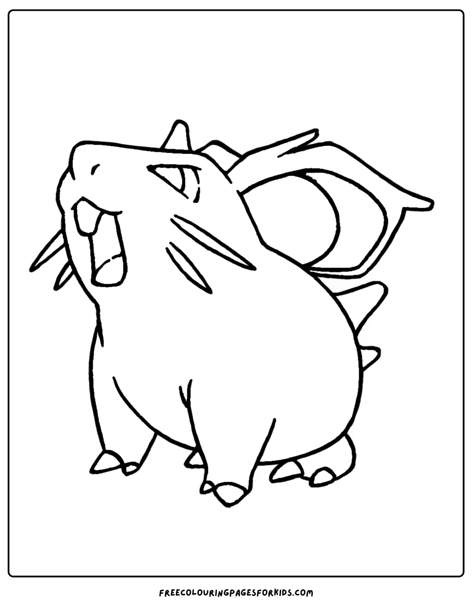 nidoran pokemon coloring page