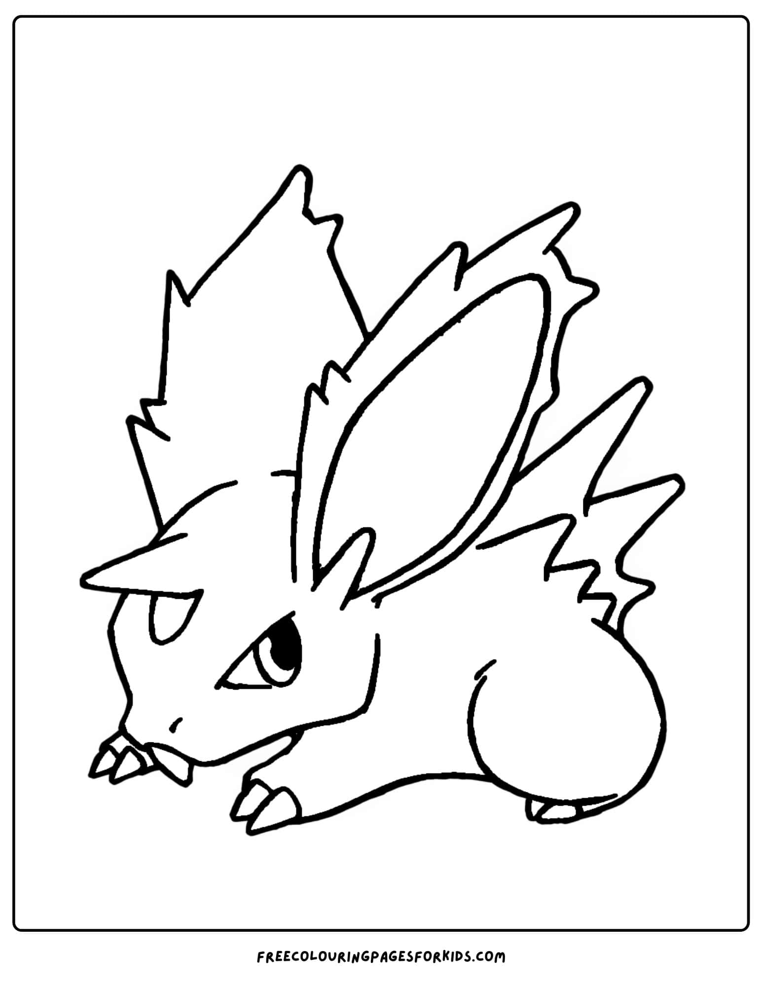 nidoran pokemon coloring page