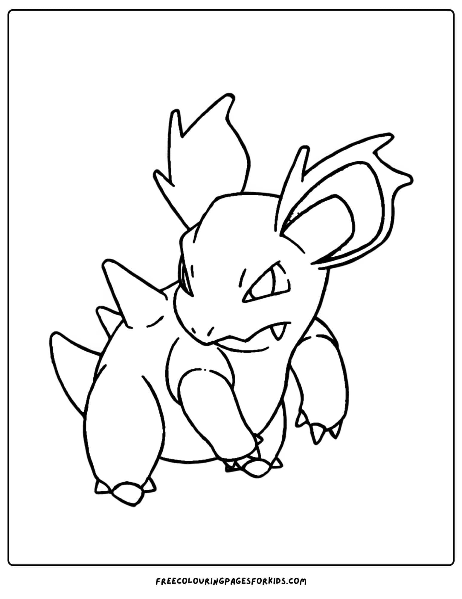 nidorina pokemon coloring page