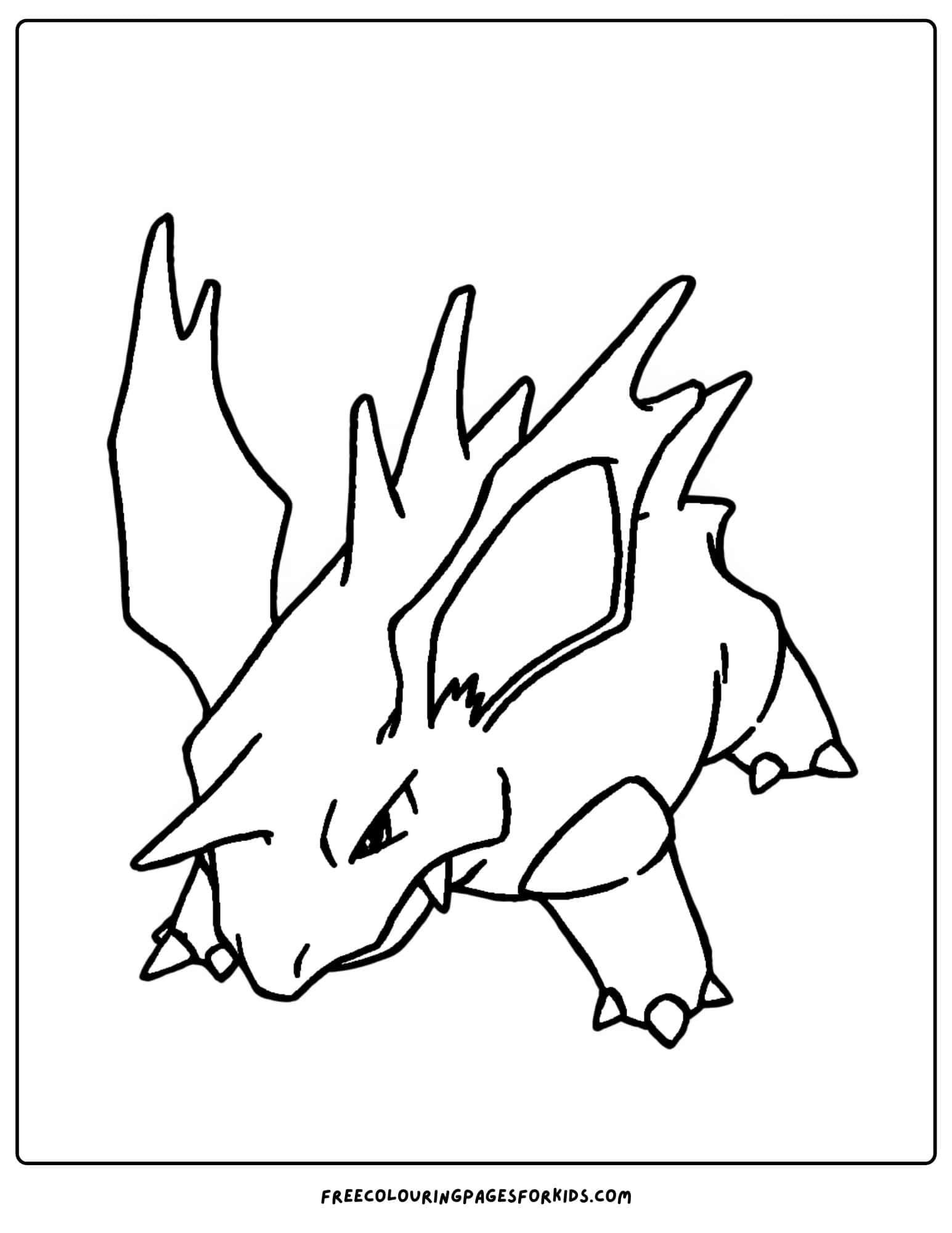 nidorino pokemon coloring page