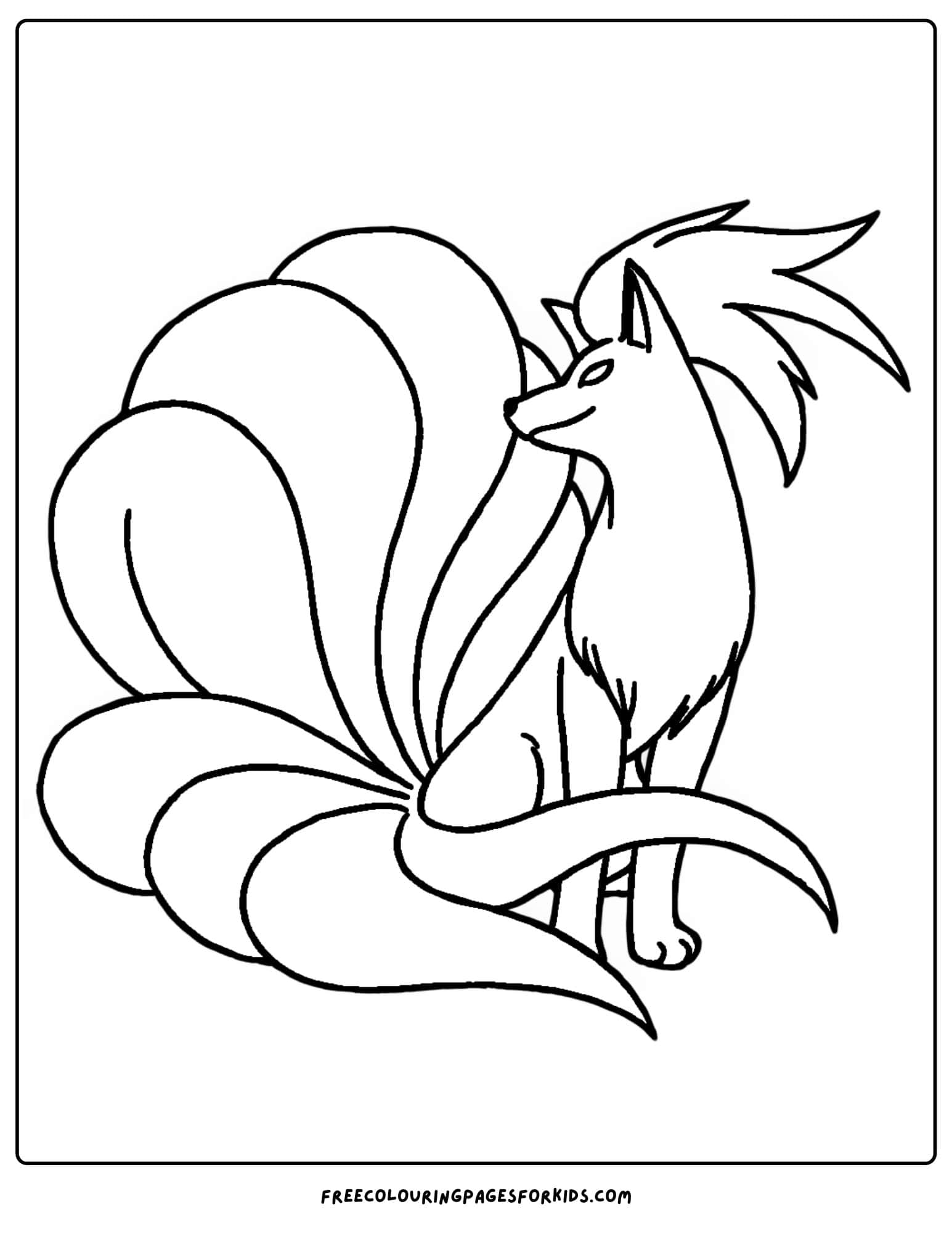 ninetales pokemon coloring page