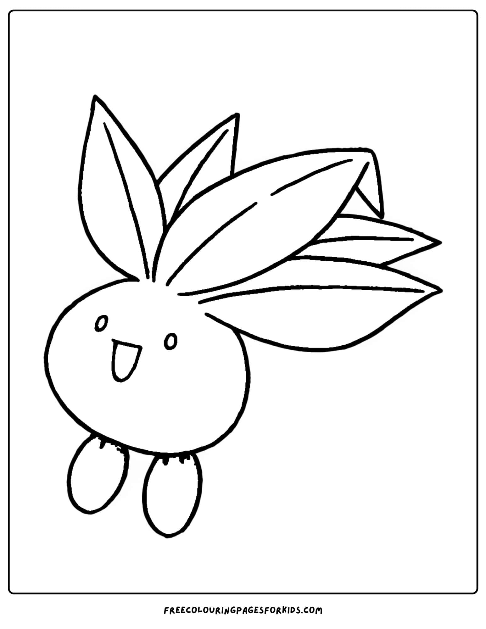 oddish pokemon coloring page