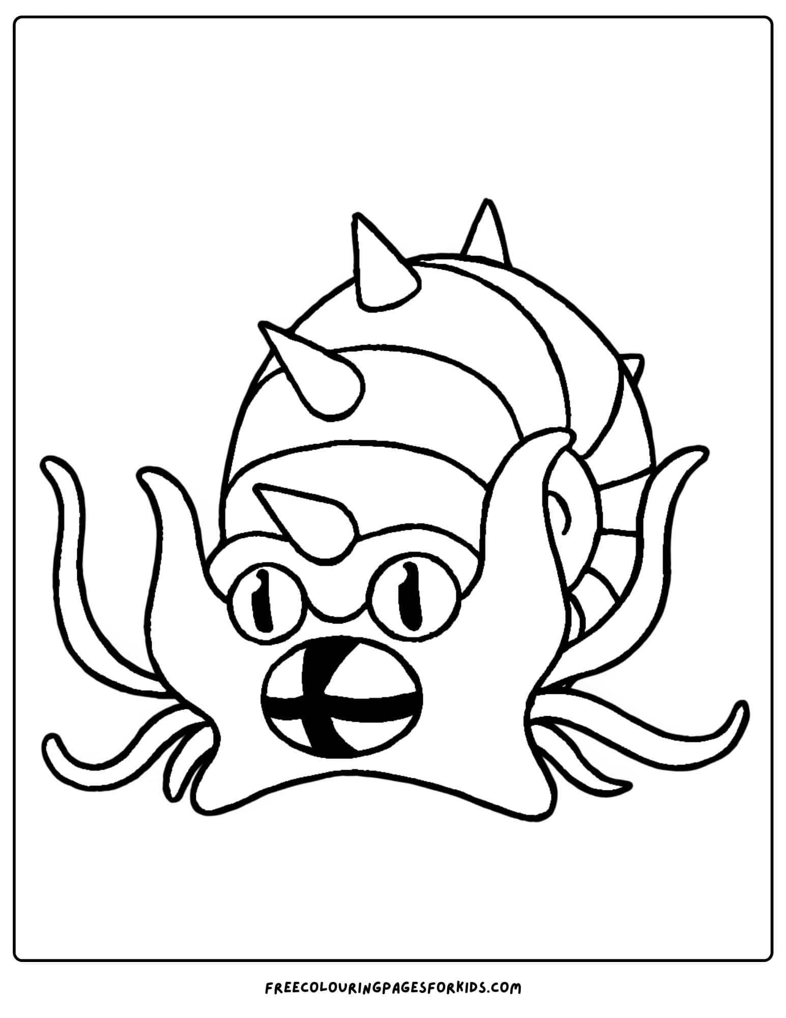 omastar pokemon coloring page