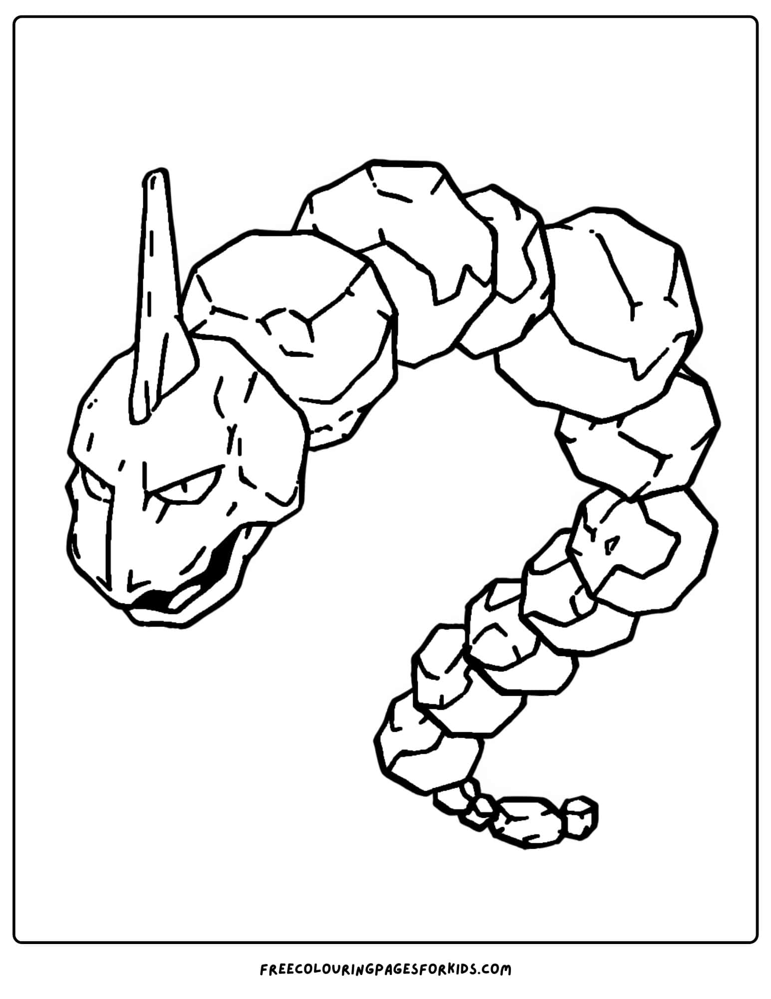 onix pokemon coloring page